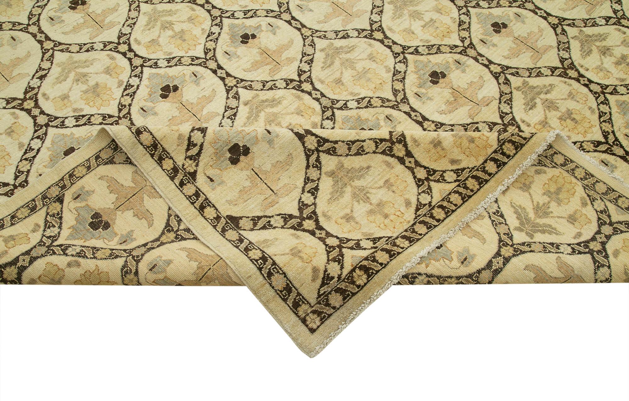 12 x 15 Beige Oushak Rug - 4154