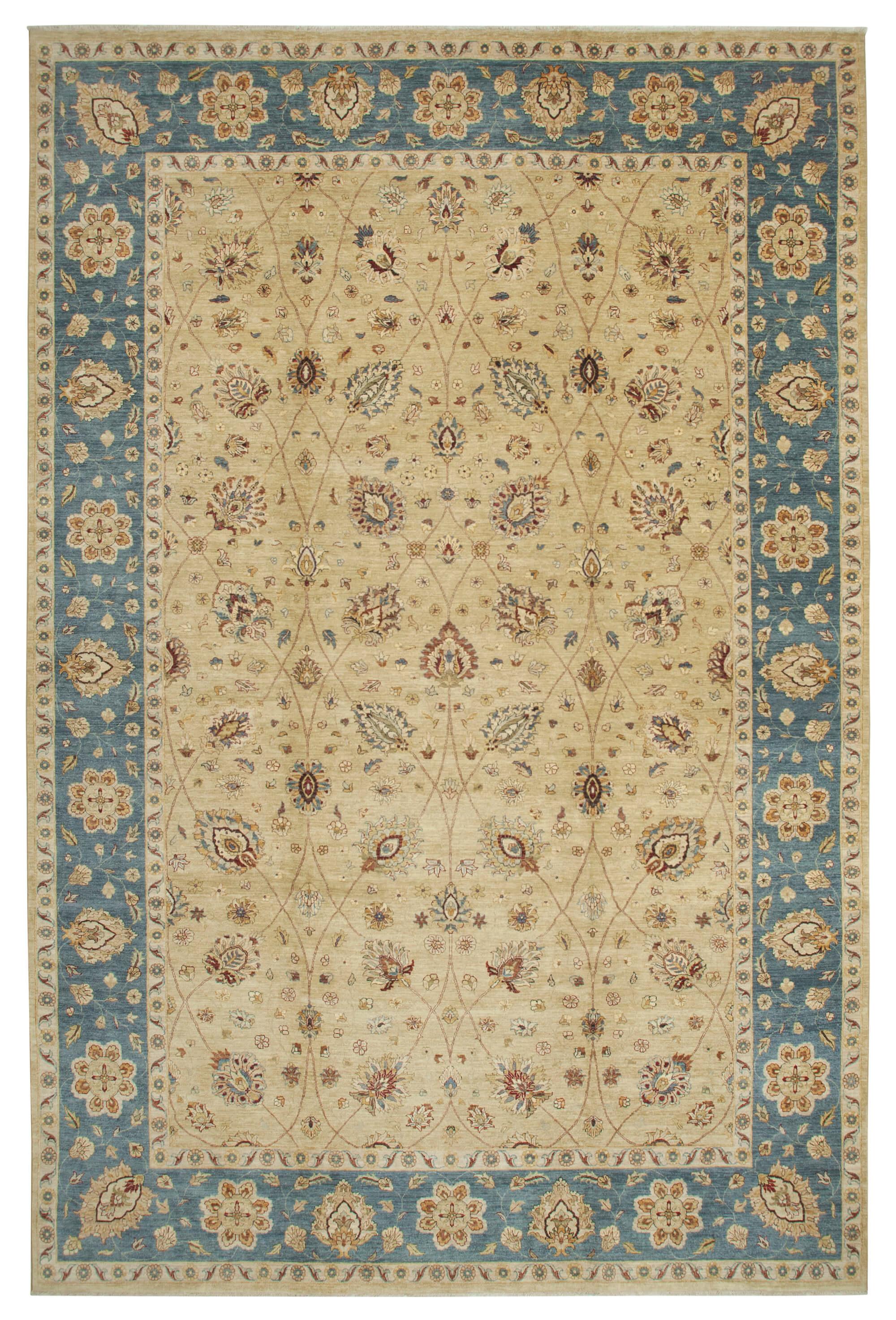 12 x 18 Beige Oushak Rug - 4157