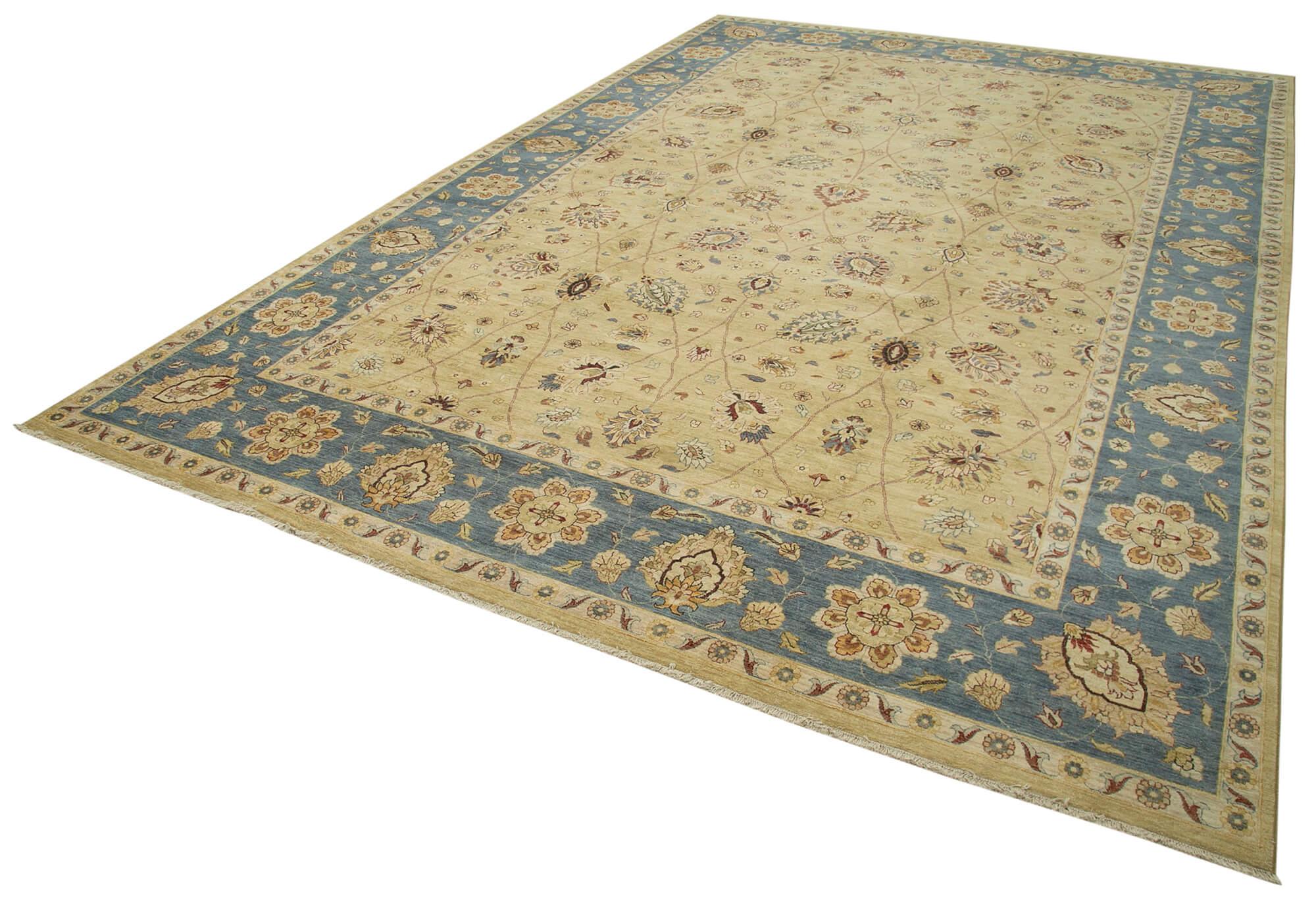 12 x 18 Beige Oushak Rug - 4157