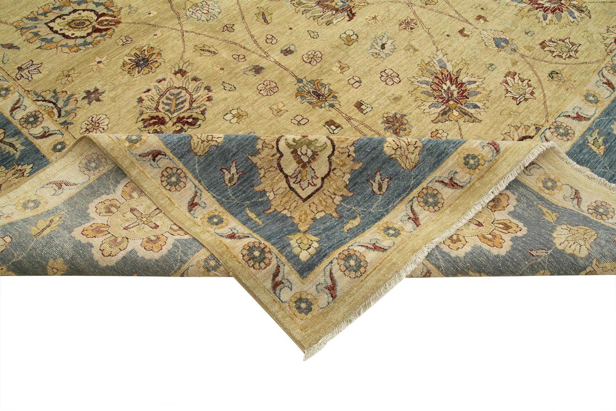 12 x 18 Beige Oushak Rug - 4157