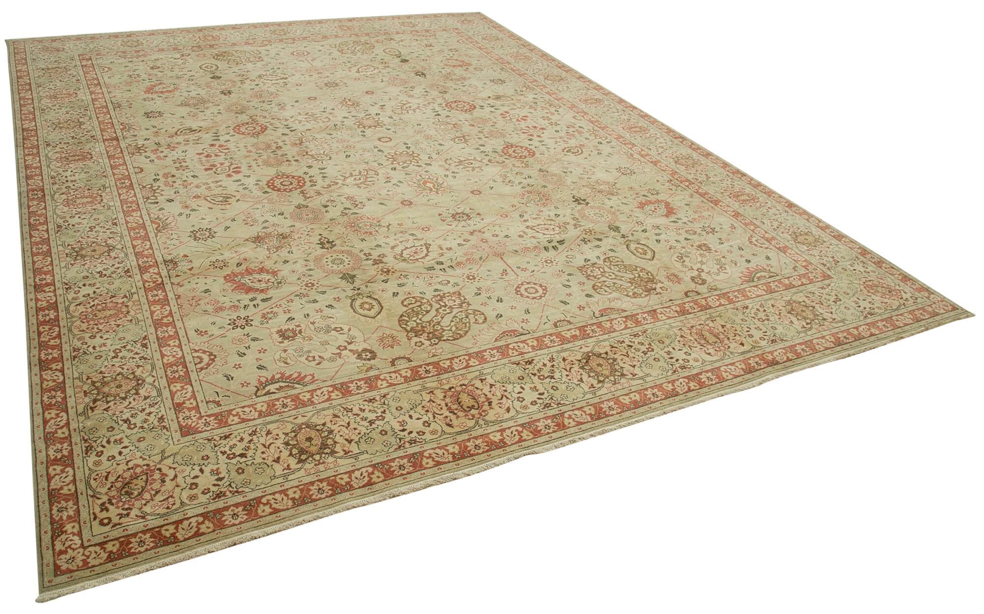 12 x 16 Beige Oushak Rug - 4159