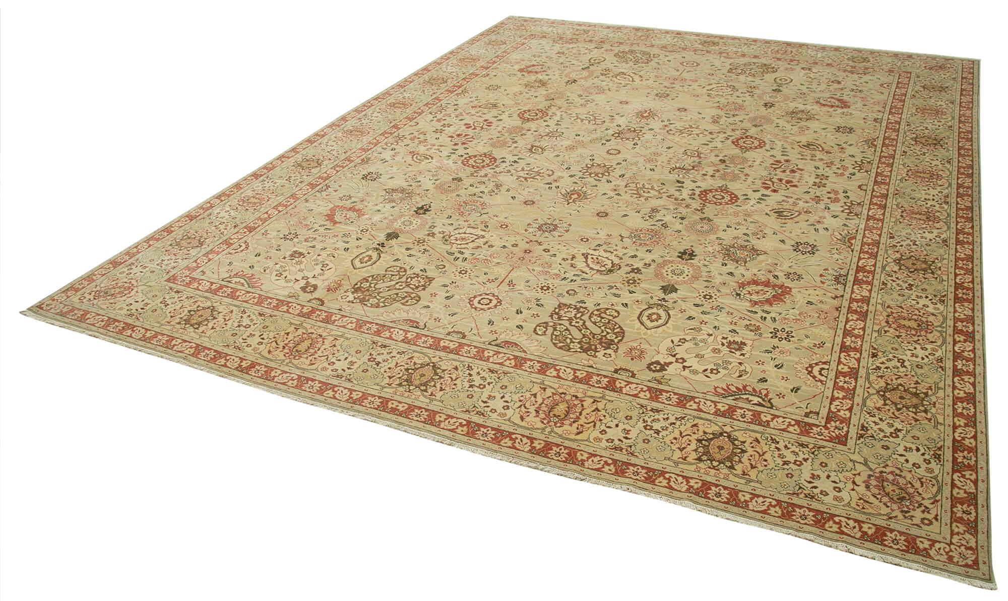 12 x 16 Beige Oushak Rug - 4159