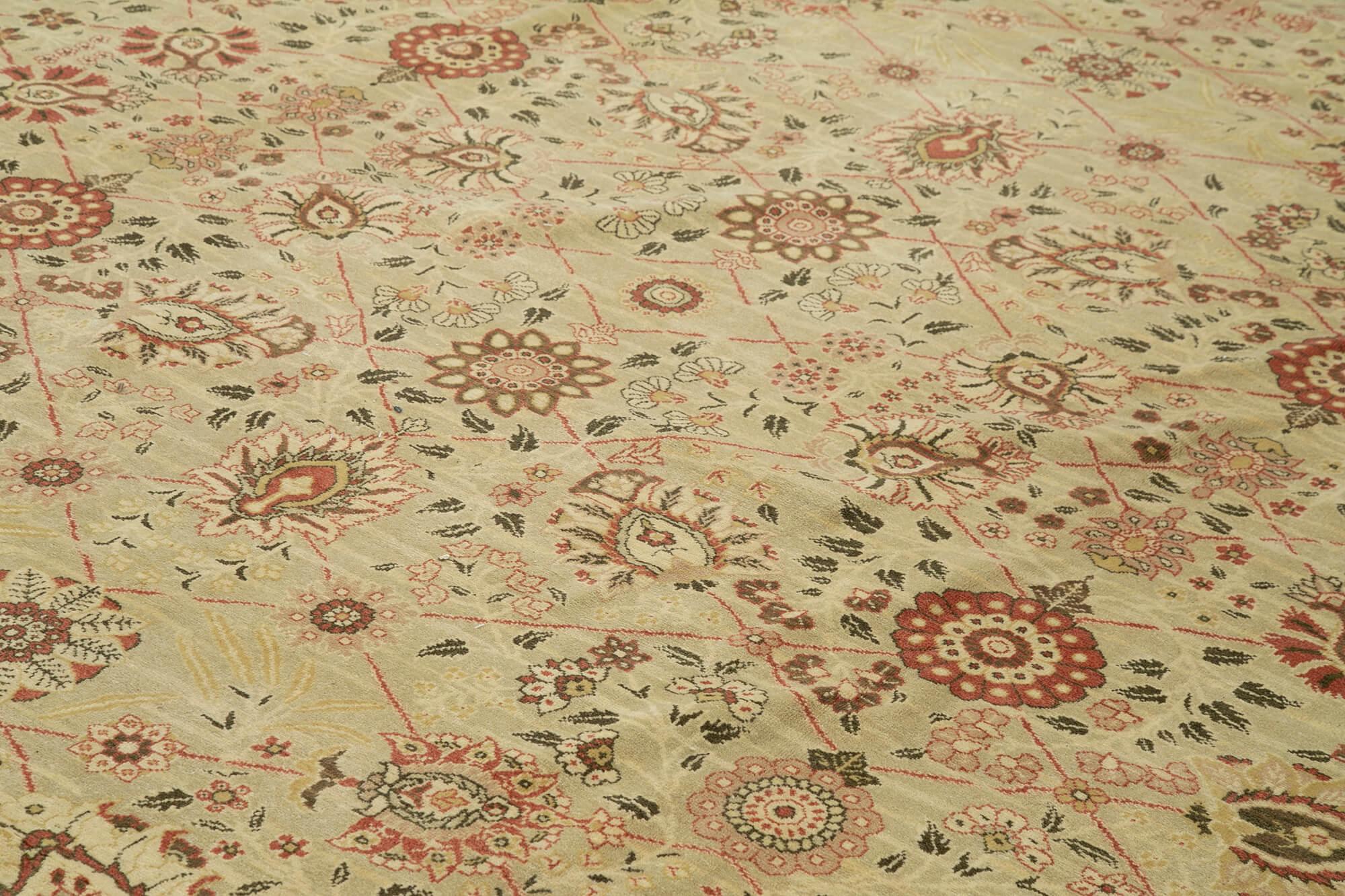 12 x 16 Beige Oushak Rug - 4159