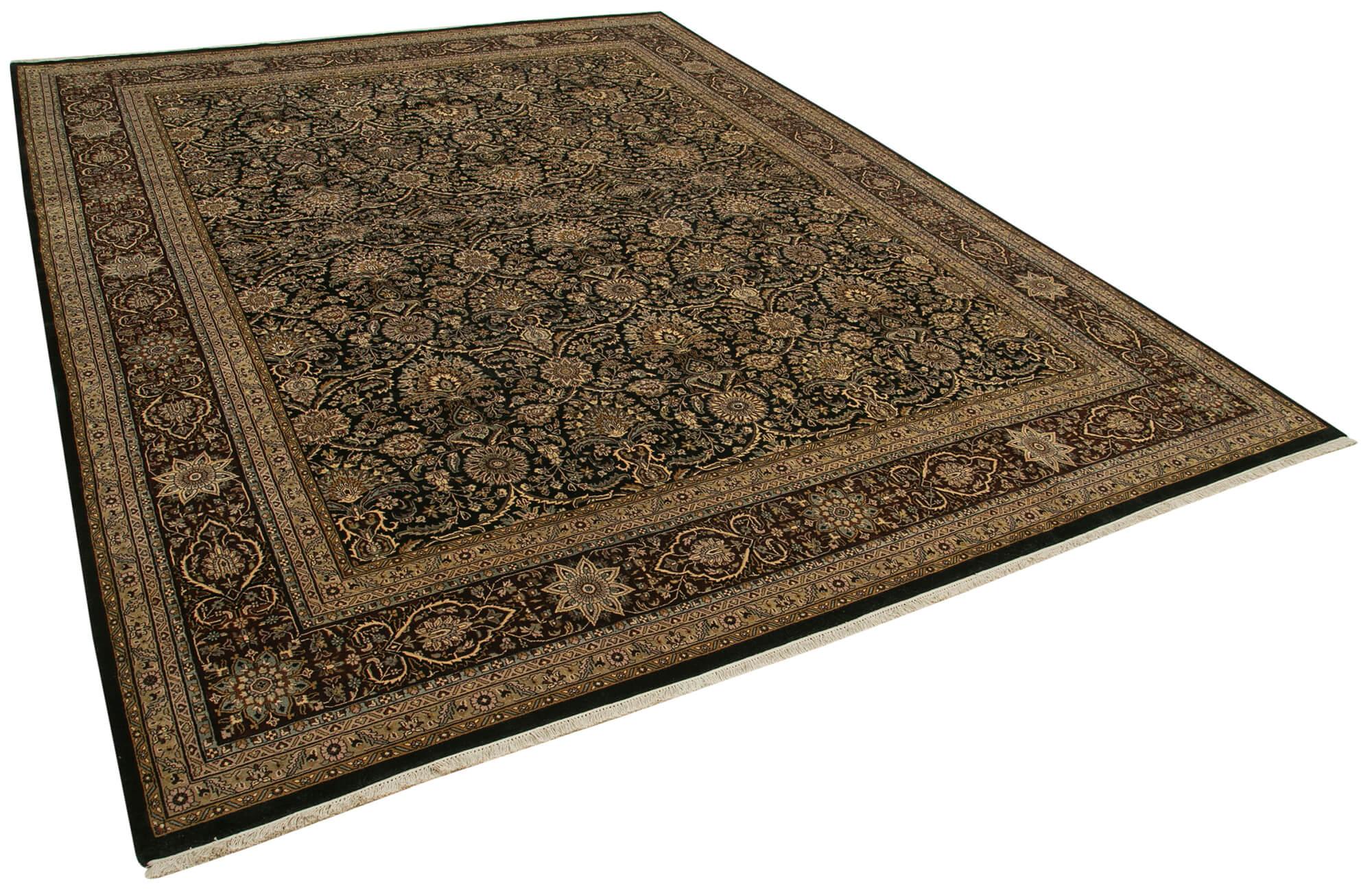 12 x 15 Black Oushak Rug - 4161