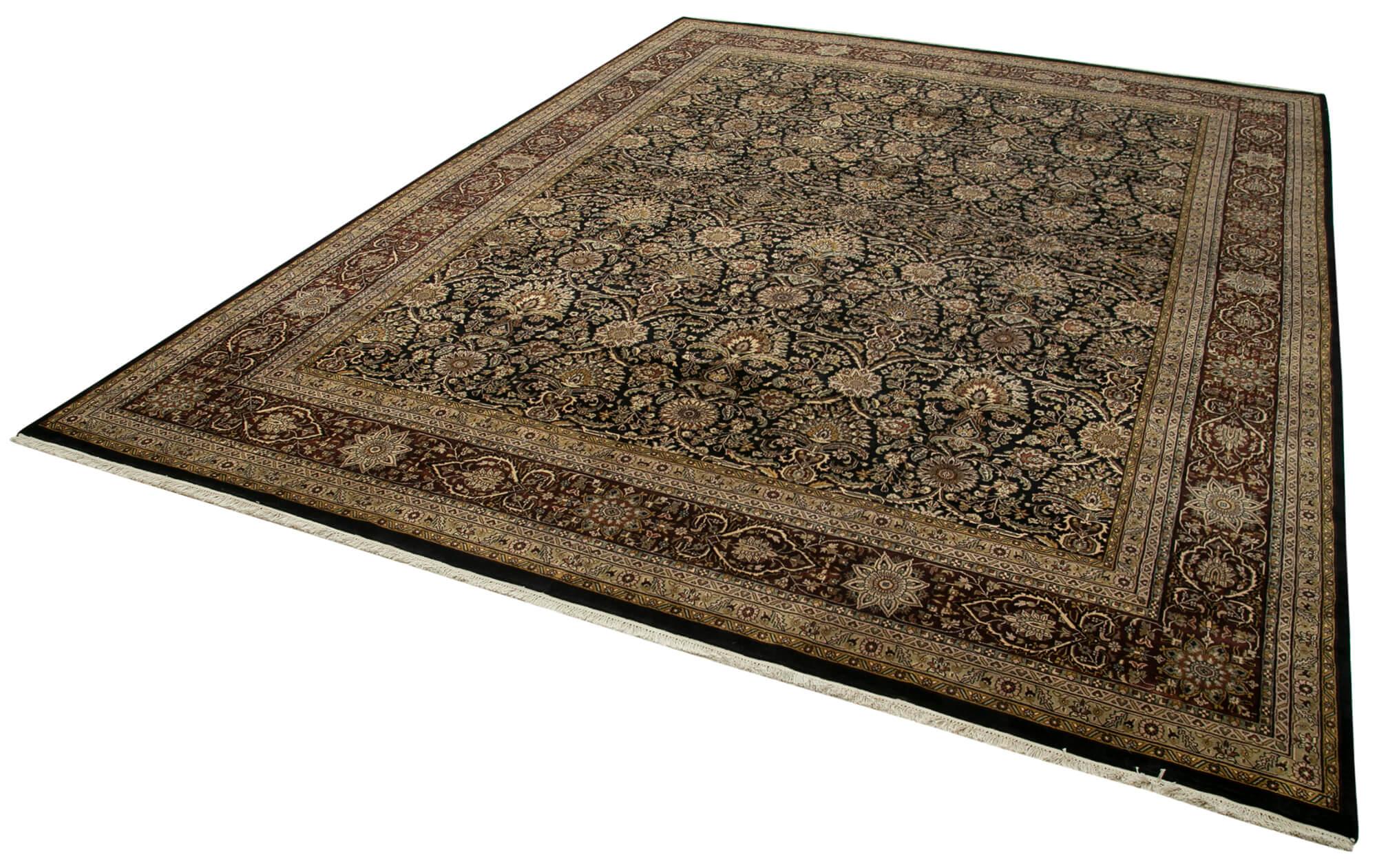 12 x 15 Black Oushak Rug - 4161