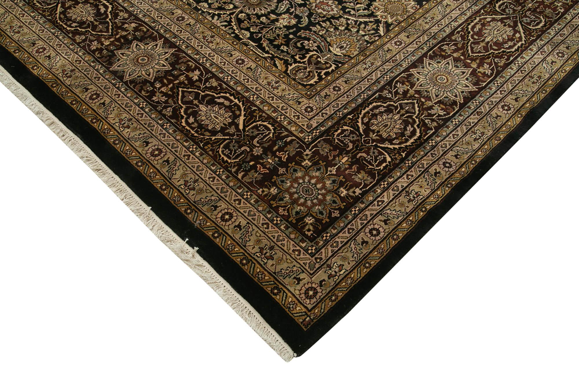 12 x 15 Black Oushak Rug - 4161