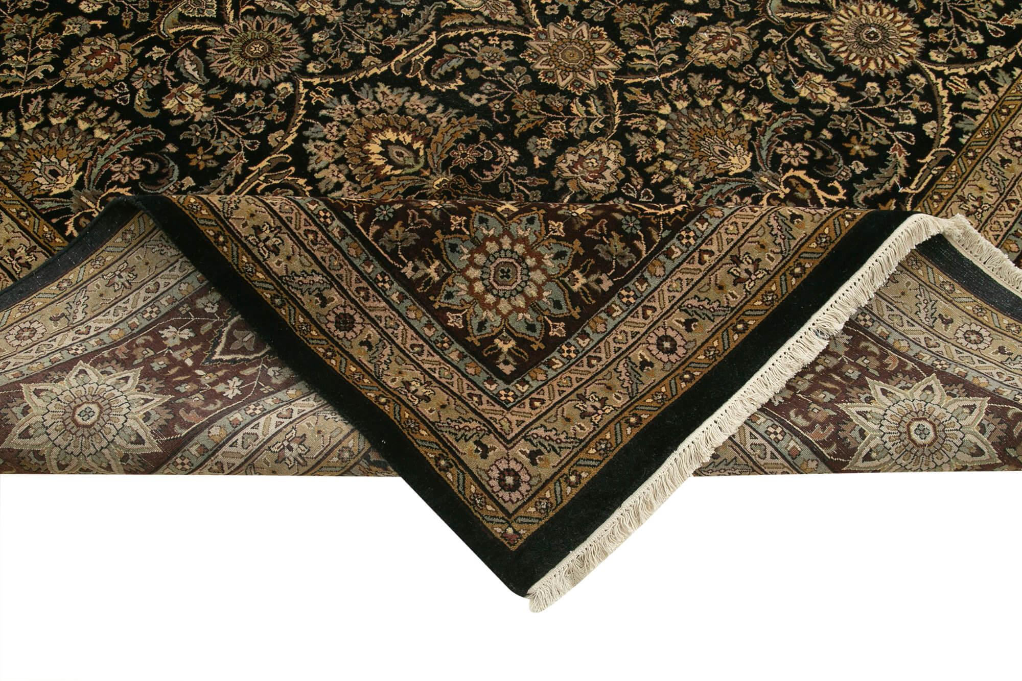 12 x 15 Black Oushak Rug - 4161