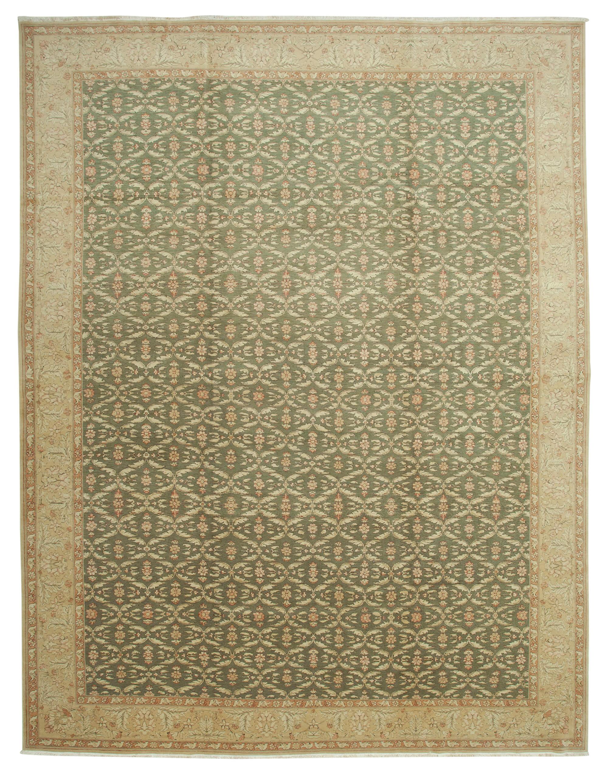 12 x 15 Beige Oushak Rug - 4165