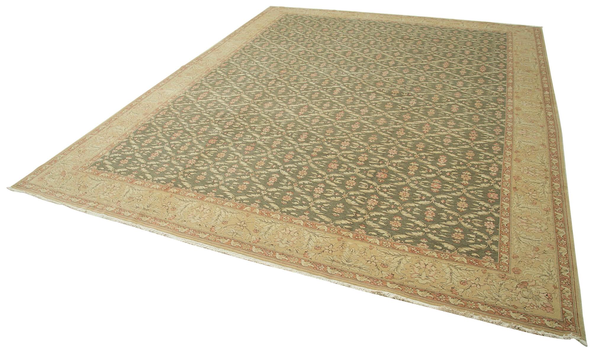 12 x 15 Beige Oushak Rug - 4165