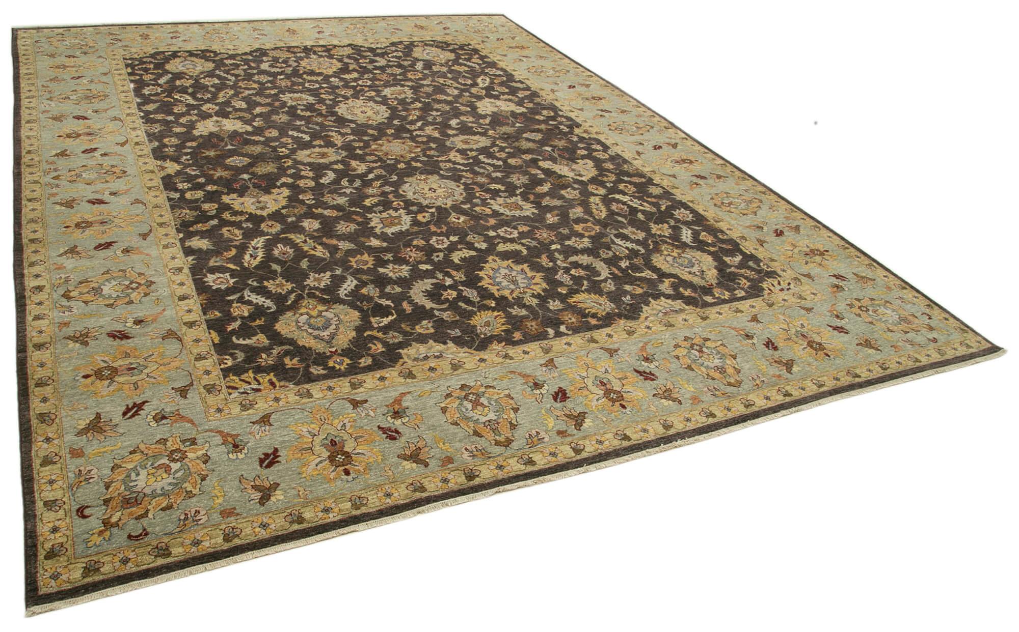 12 x 15 Brown Oushak Rug - 4166