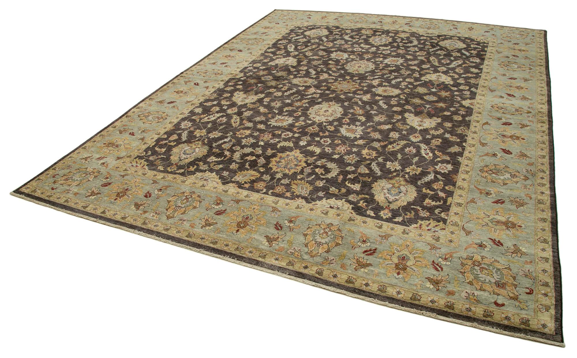 12 x 15 Brown Oushak Rug - 4166