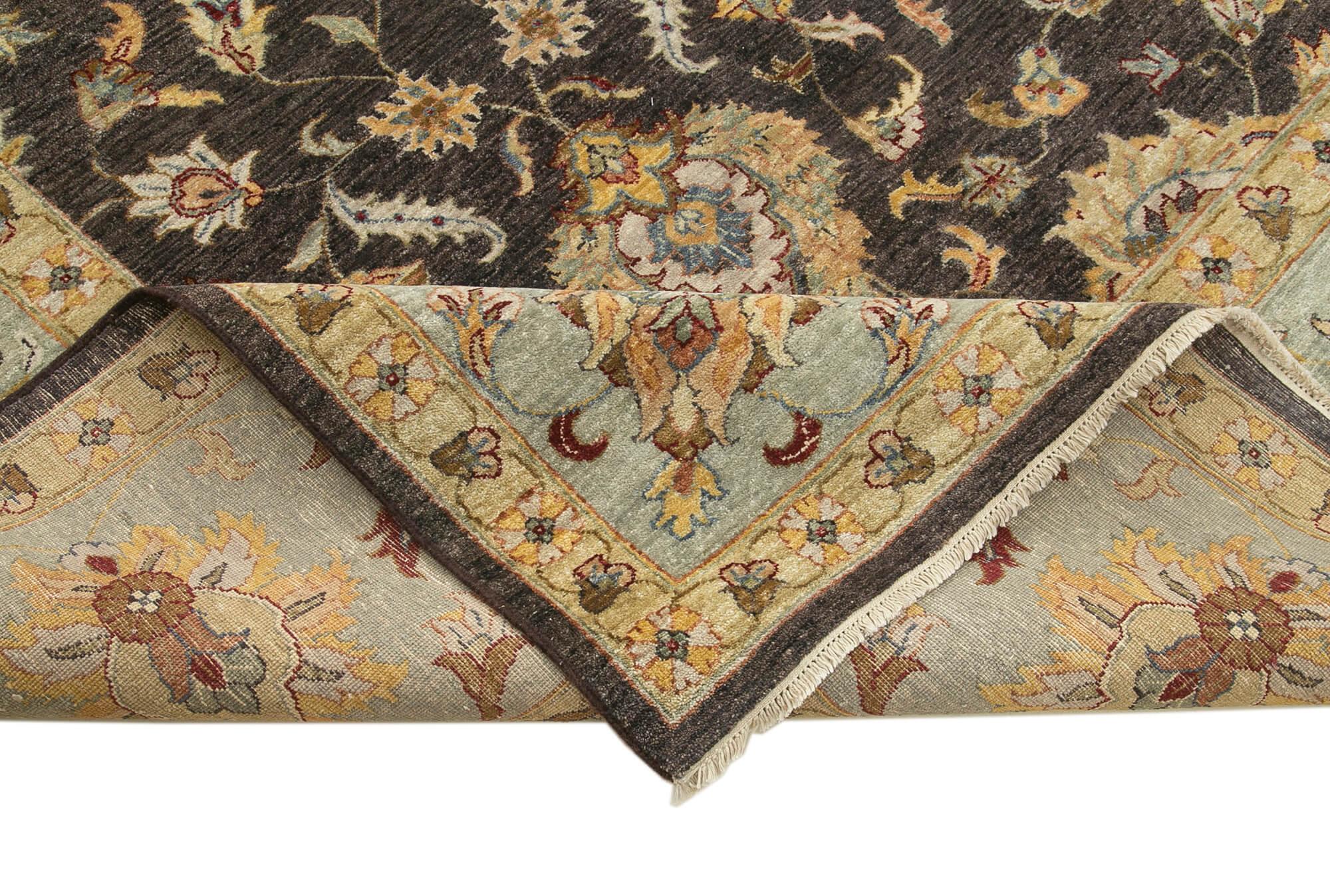 12 x 15 Brown Oushak Rug - 4166