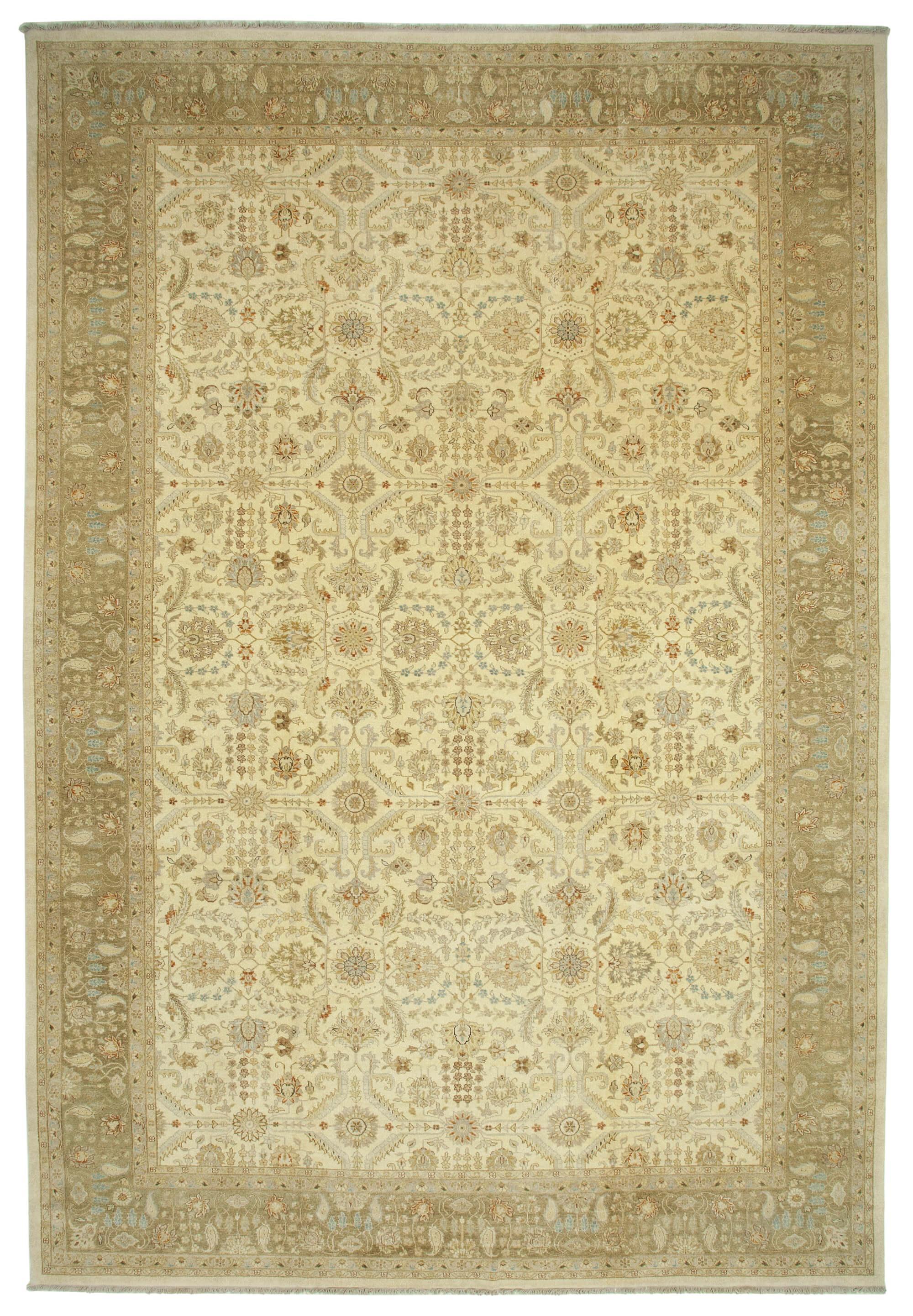 12 x 18 Beige Oushak Rug - 4167