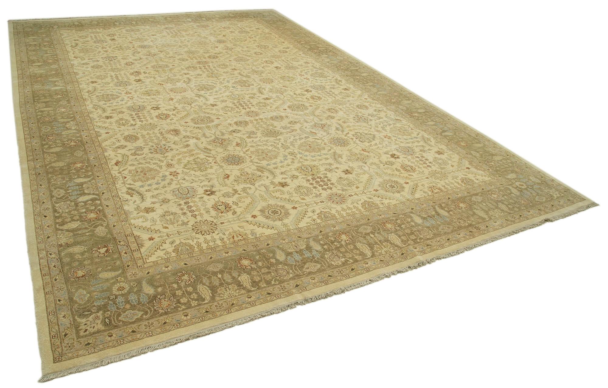 12 x 18 Beige Oushak Rug - 4167