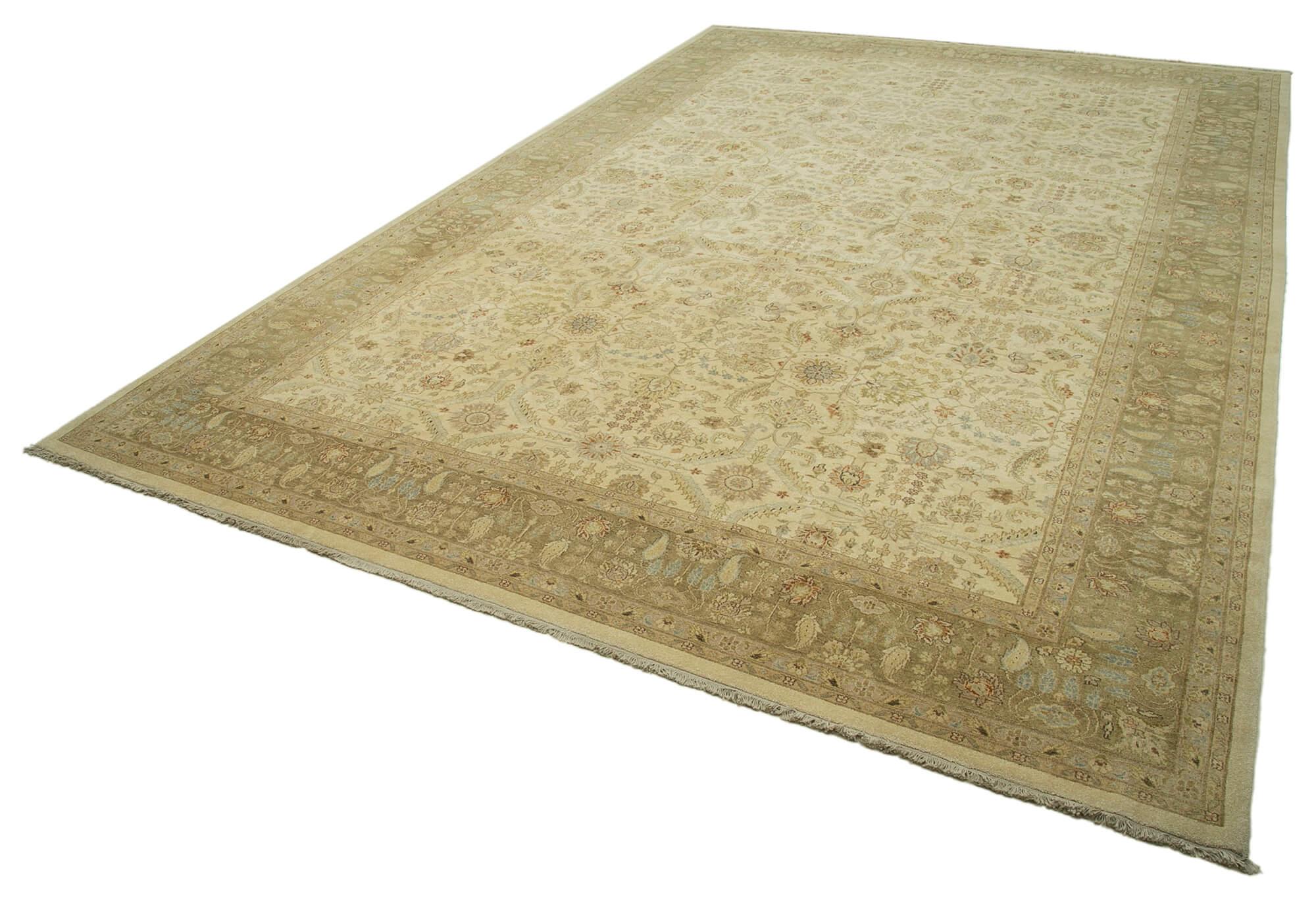 12 x 18 Beige Oushak Rug - 4167