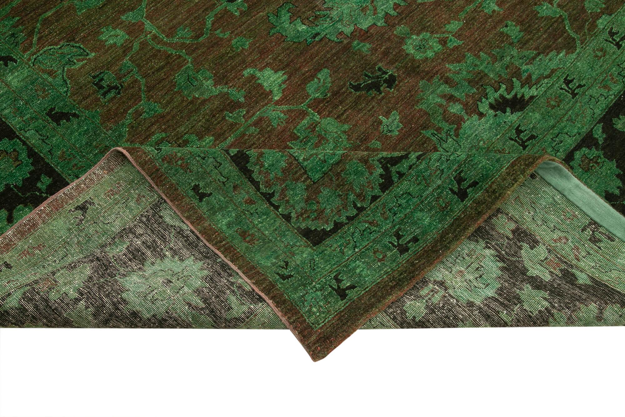 11 x 14 Green Oushak Rug - 4170