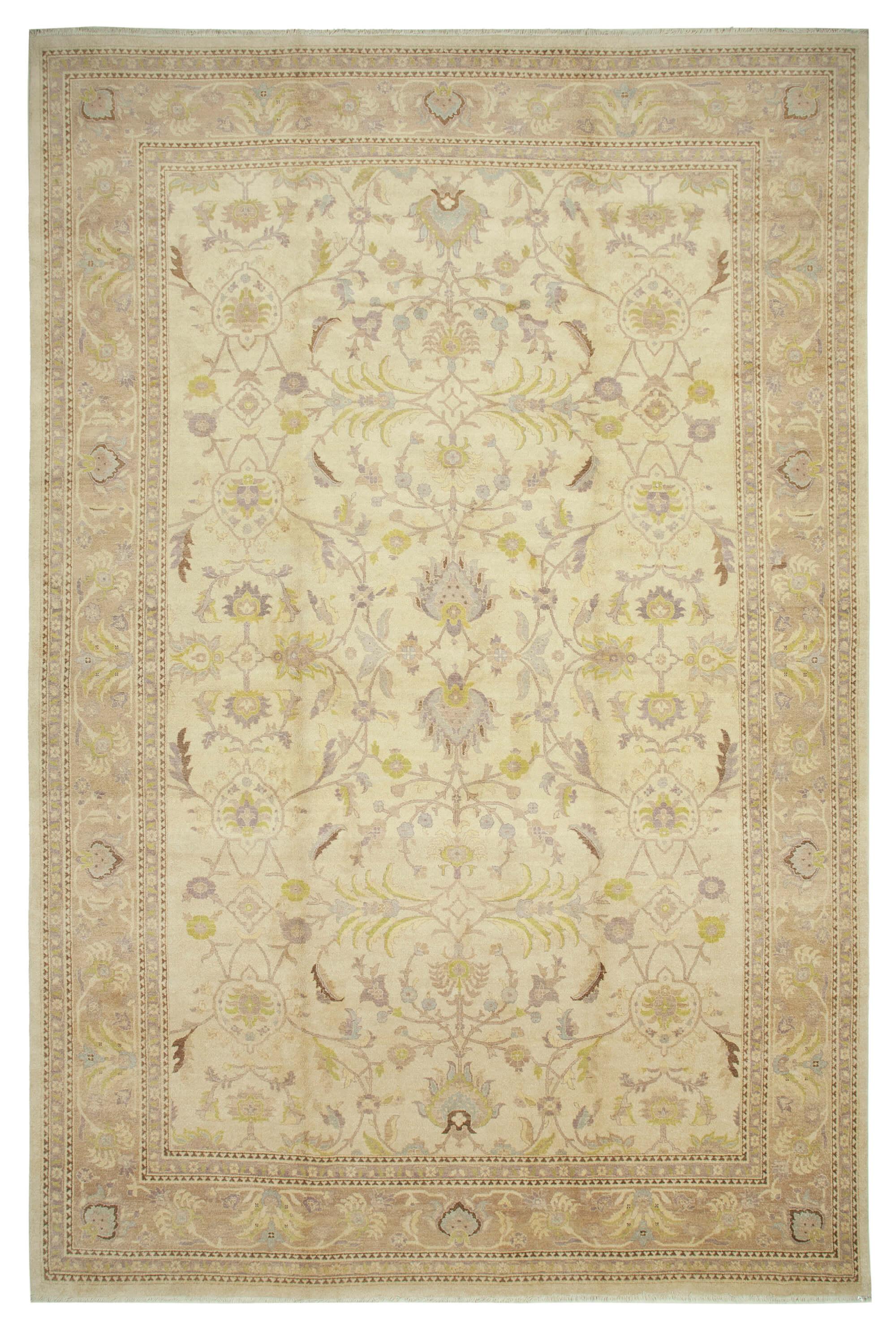 12 x 18 Beige Oushak Rug - 4175