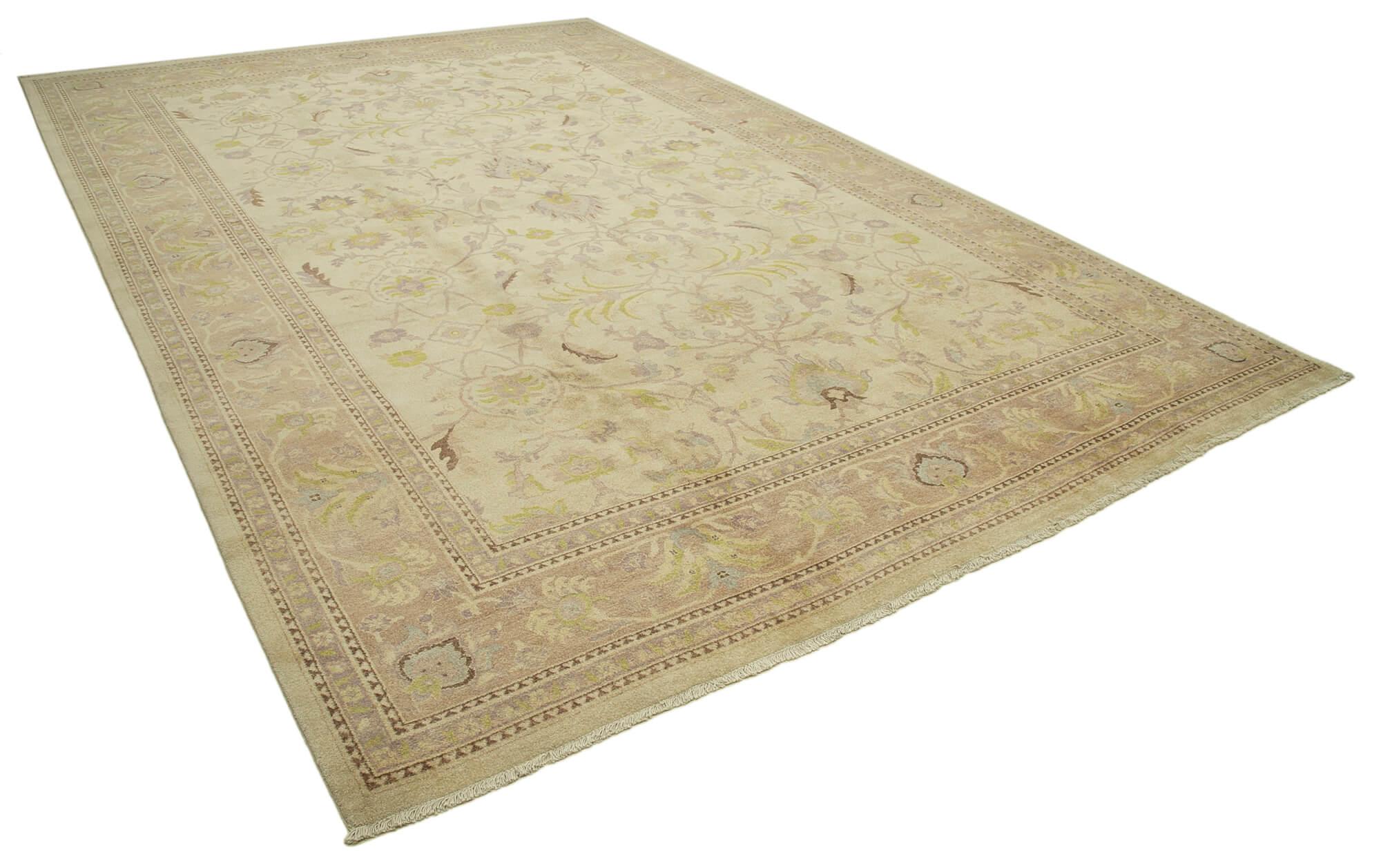 12 x 18 Beige Oushak Rug - 4175