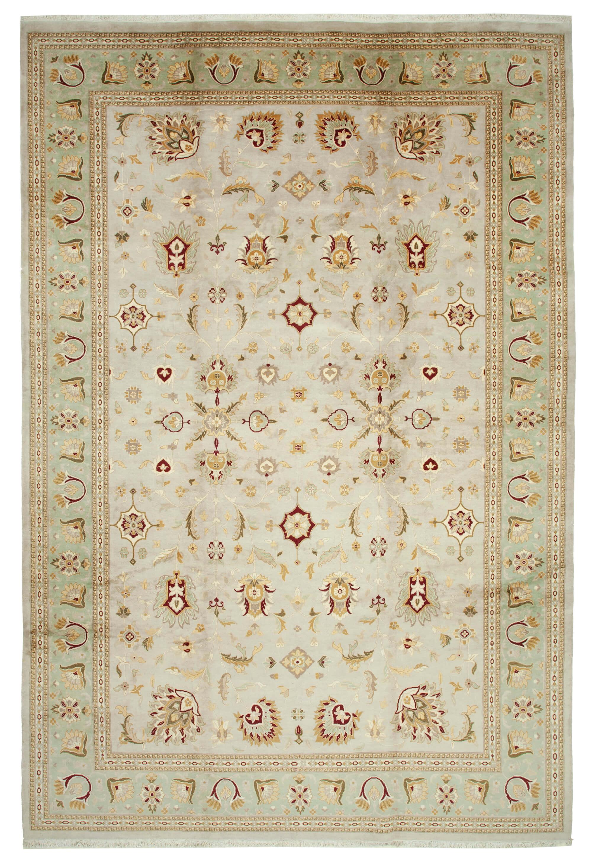 12 x 18 Beige Oushak Rug - 4176