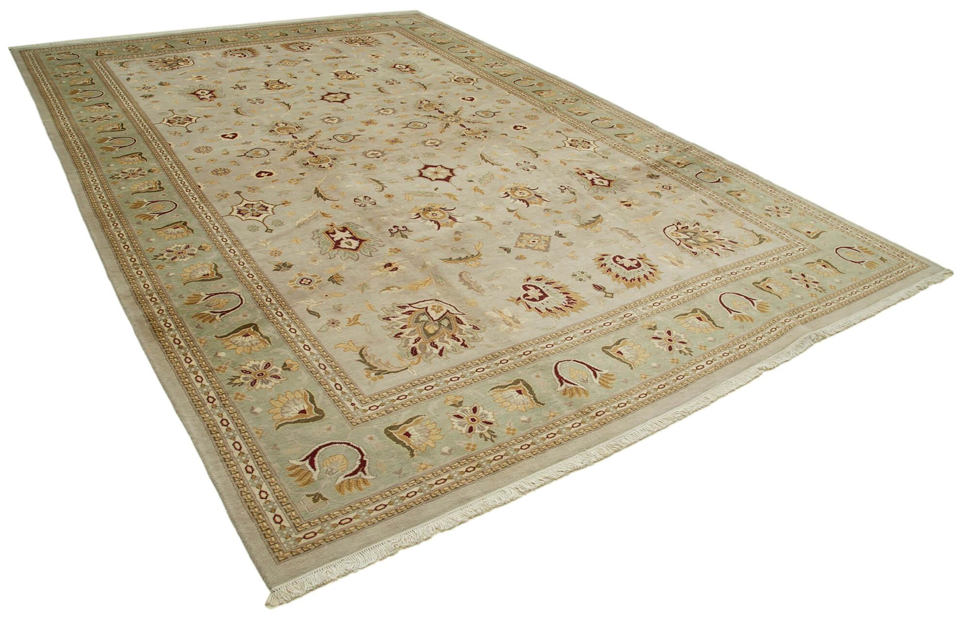 12 x 18 Beige Oushak Rug - 4176