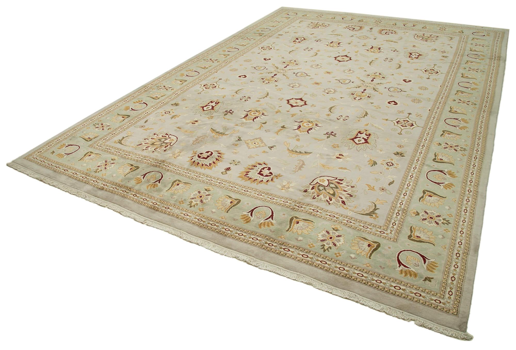 12 x 18 Beige Oushak Rug - 4176