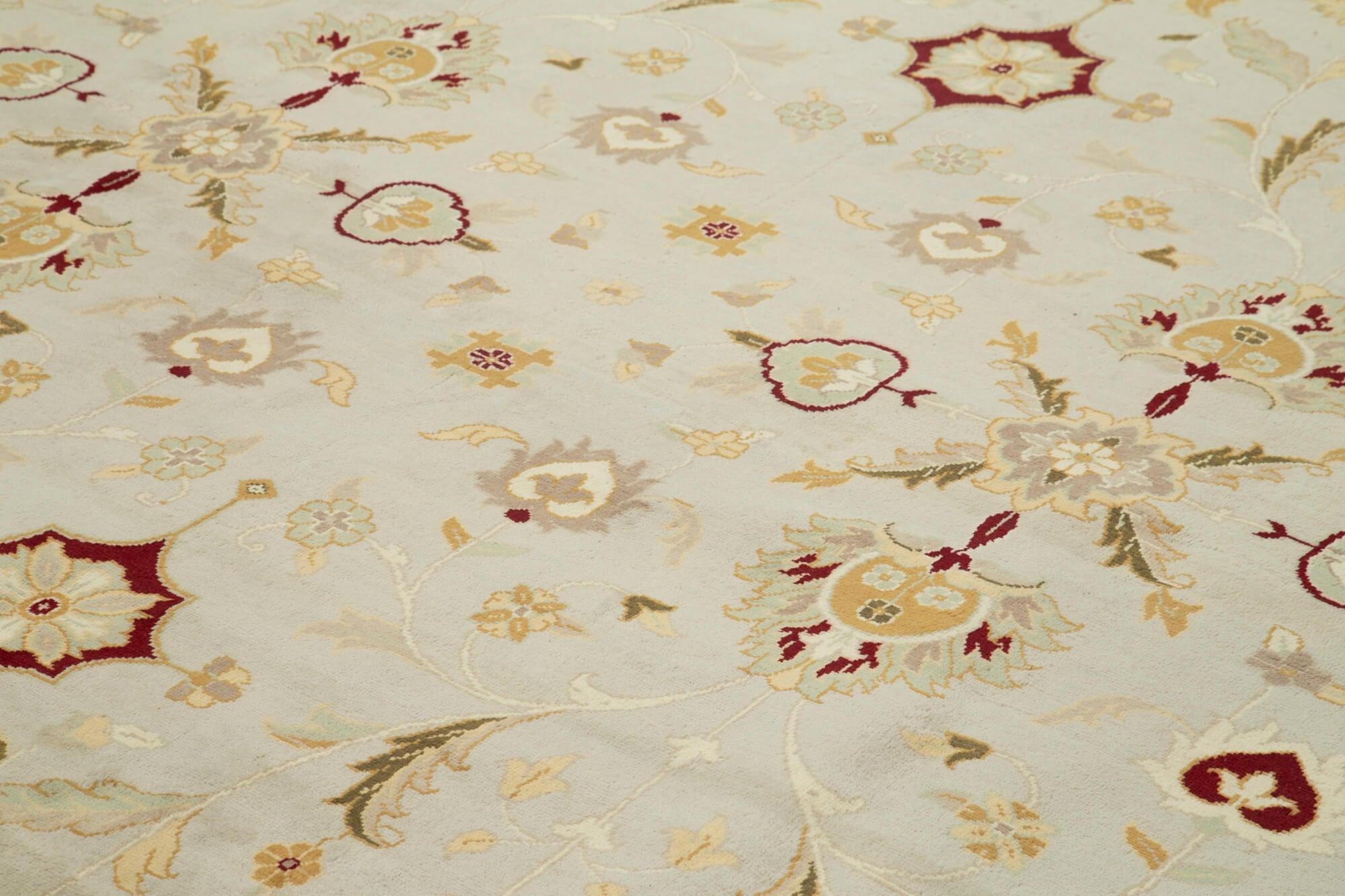 12 x 18 Beige Oushak Rug - 4176