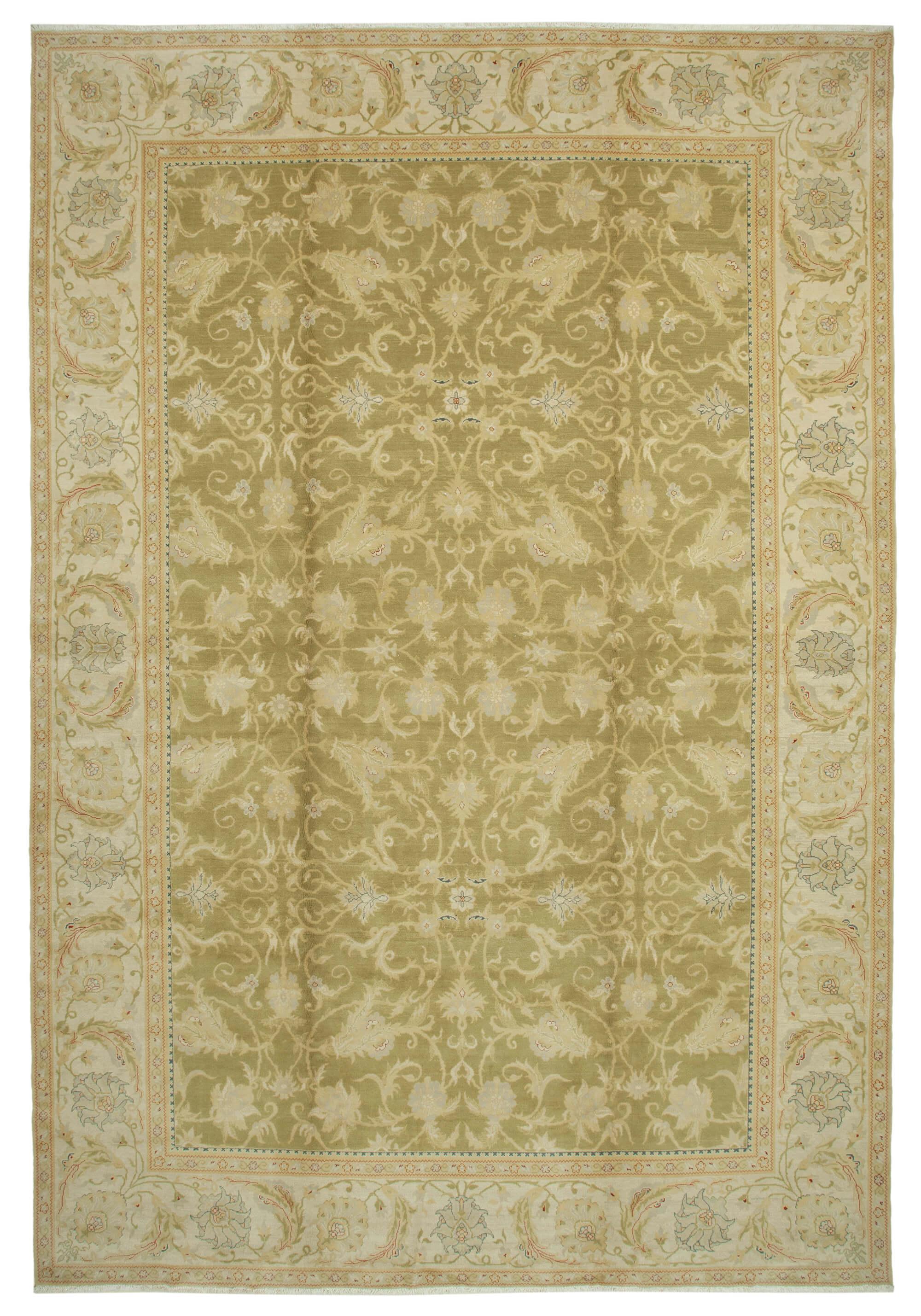 12 x 17 Beige Oushak Rug - 4177