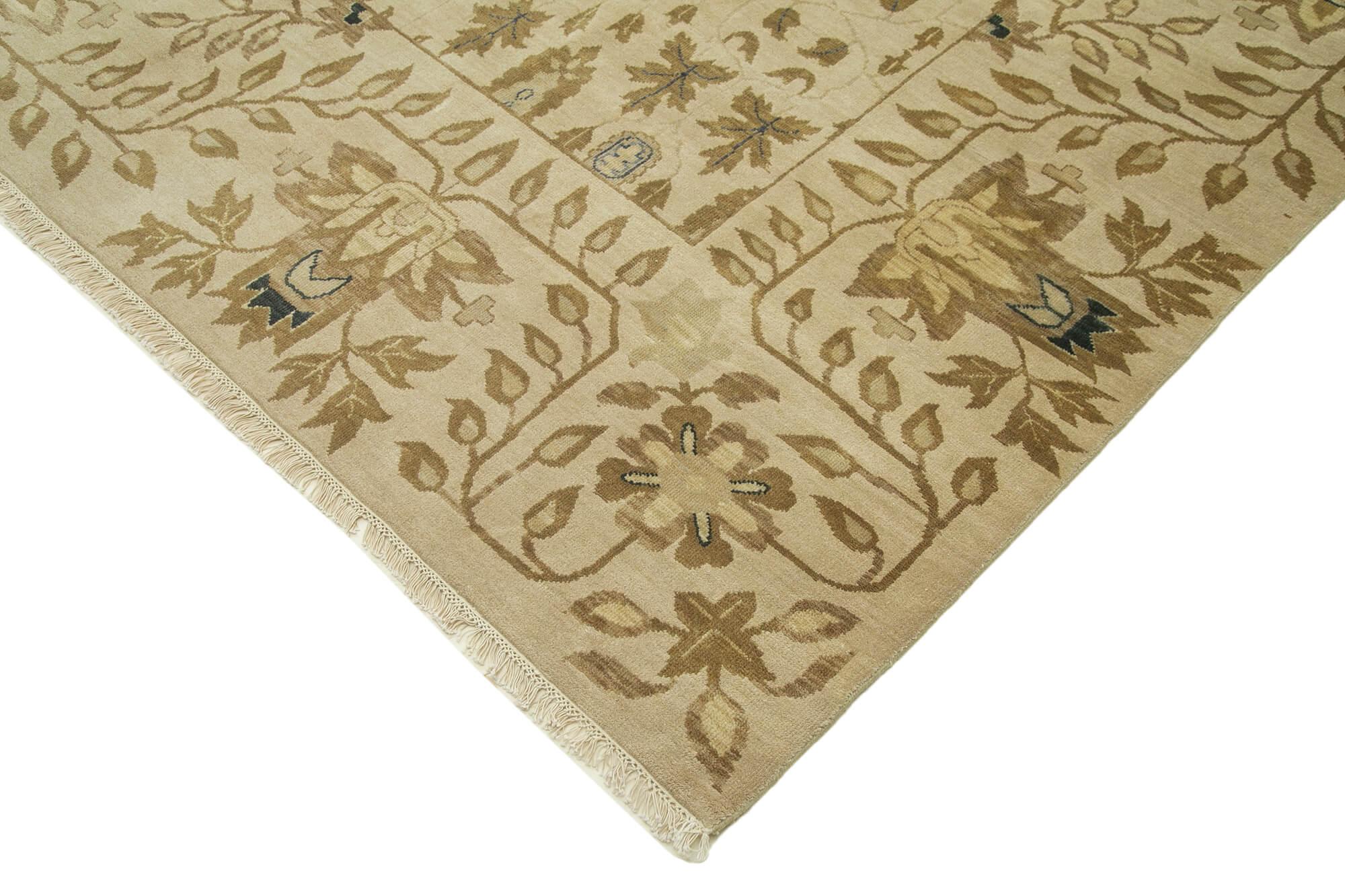 12 x 14 Beige Oushak Rug - 4180