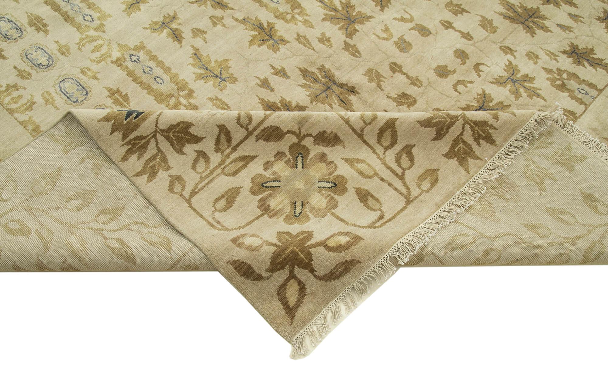 12 x 14 Beige Oushak Rug - 4180