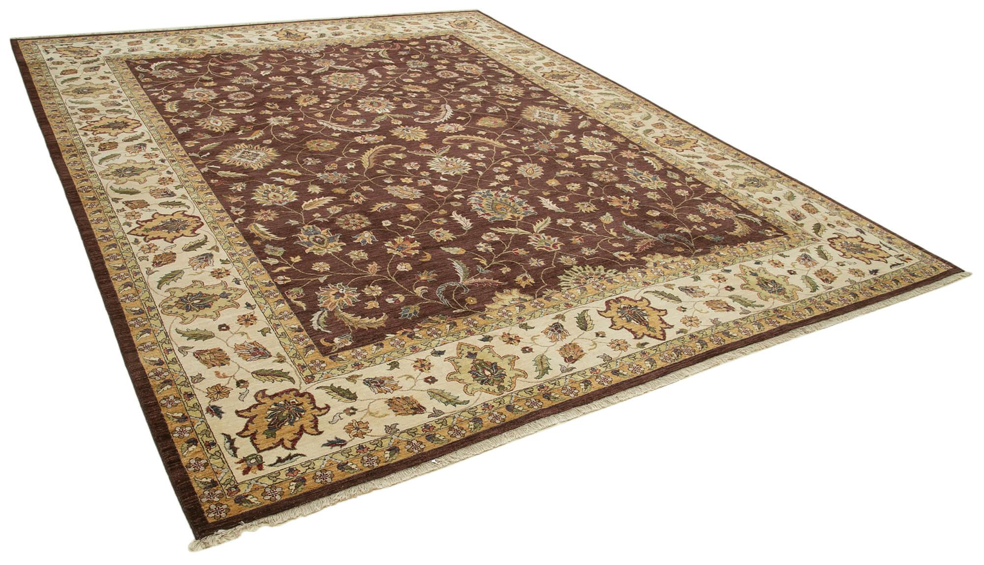 12 x 15 Brown Oushak Rug - 4181