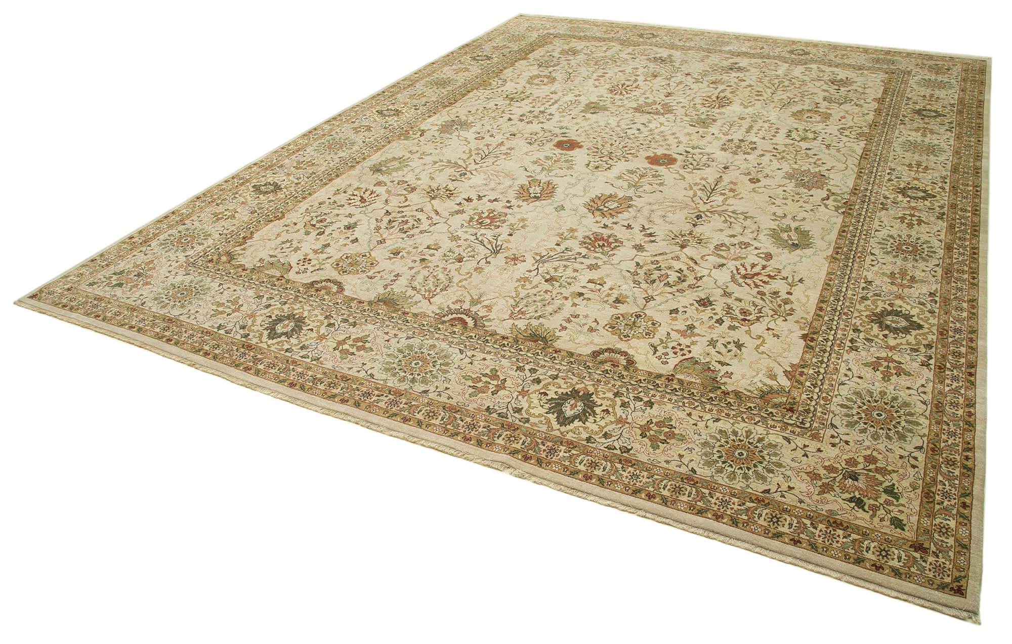 13 x 17 Beige Oushak Rug - 4182