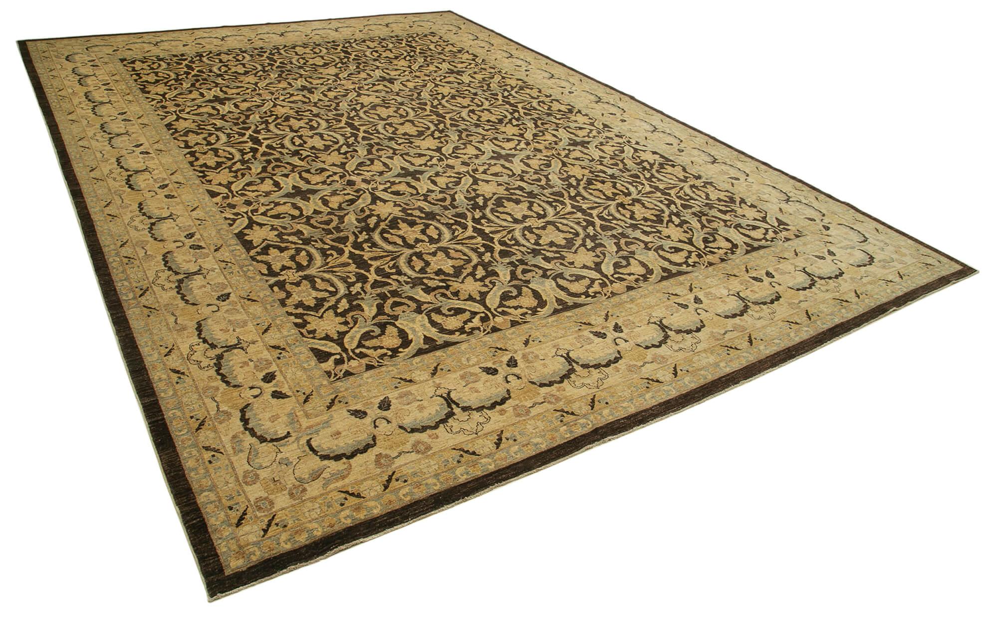 13 x 18 Beige Oushak Rug - 4183