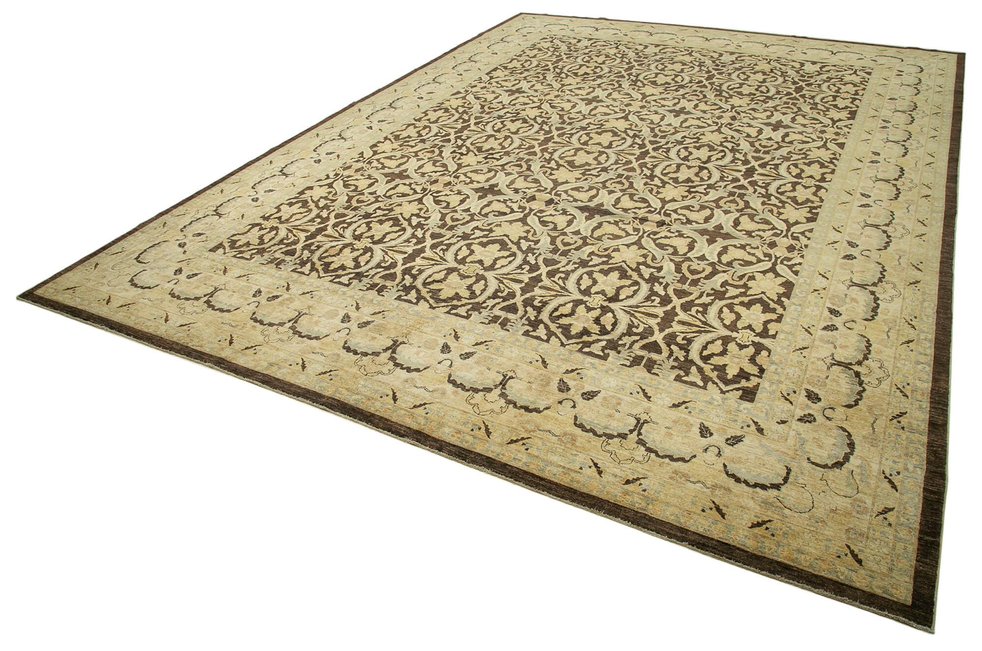 13 x 18 Beige Oushak Rug - 4183