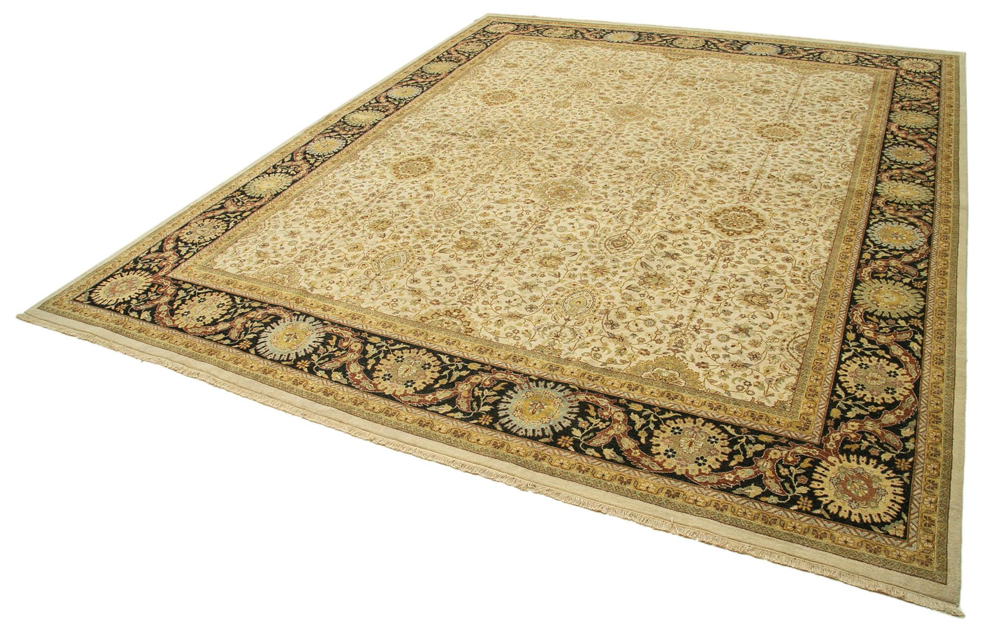 12 x 15 Beige Oushak Rug - 4184