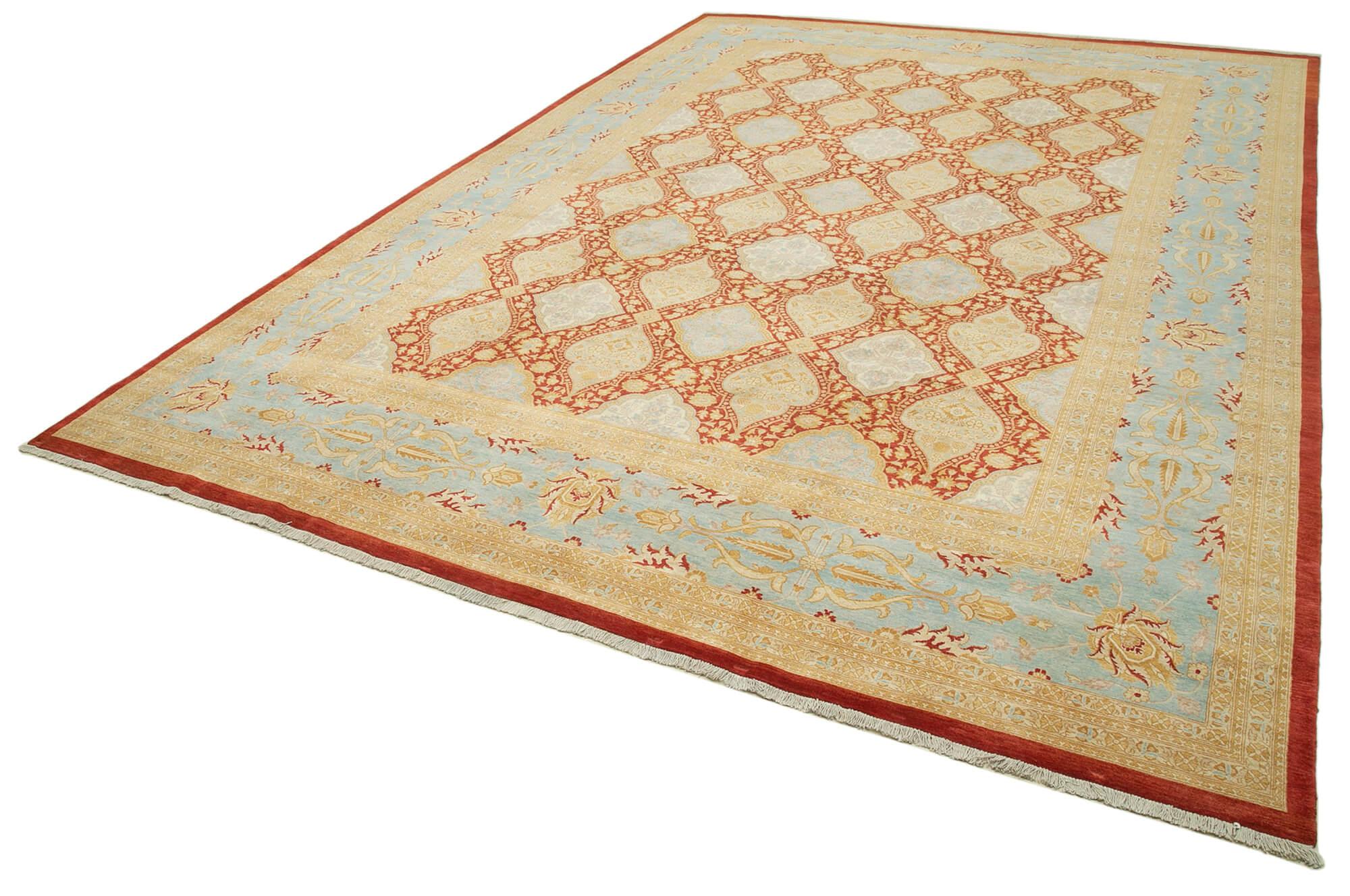 12 x 17 Yellow Oushak Rug - 4186