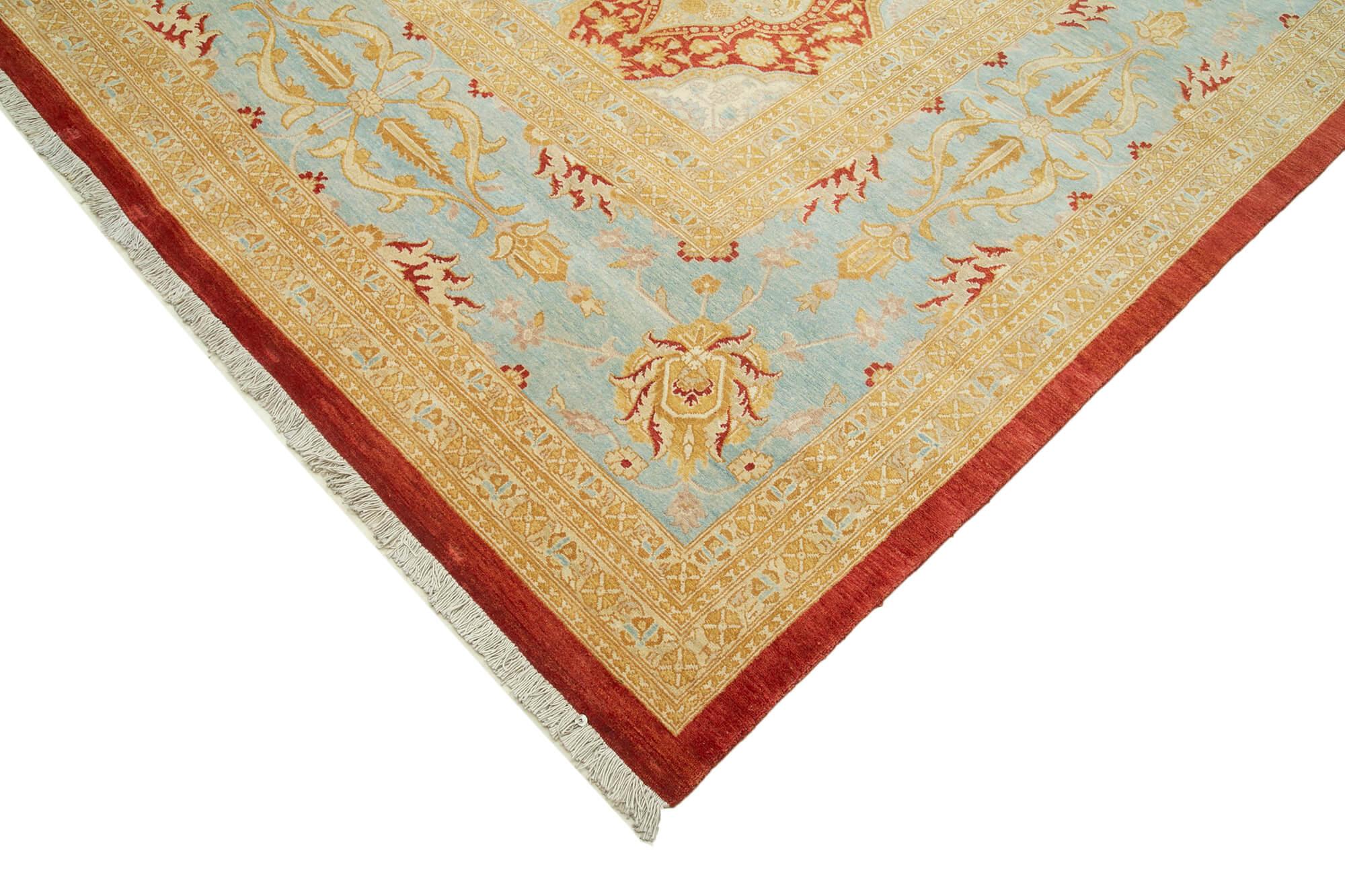 12 x 17 Yellow Oushak Rug - 4186