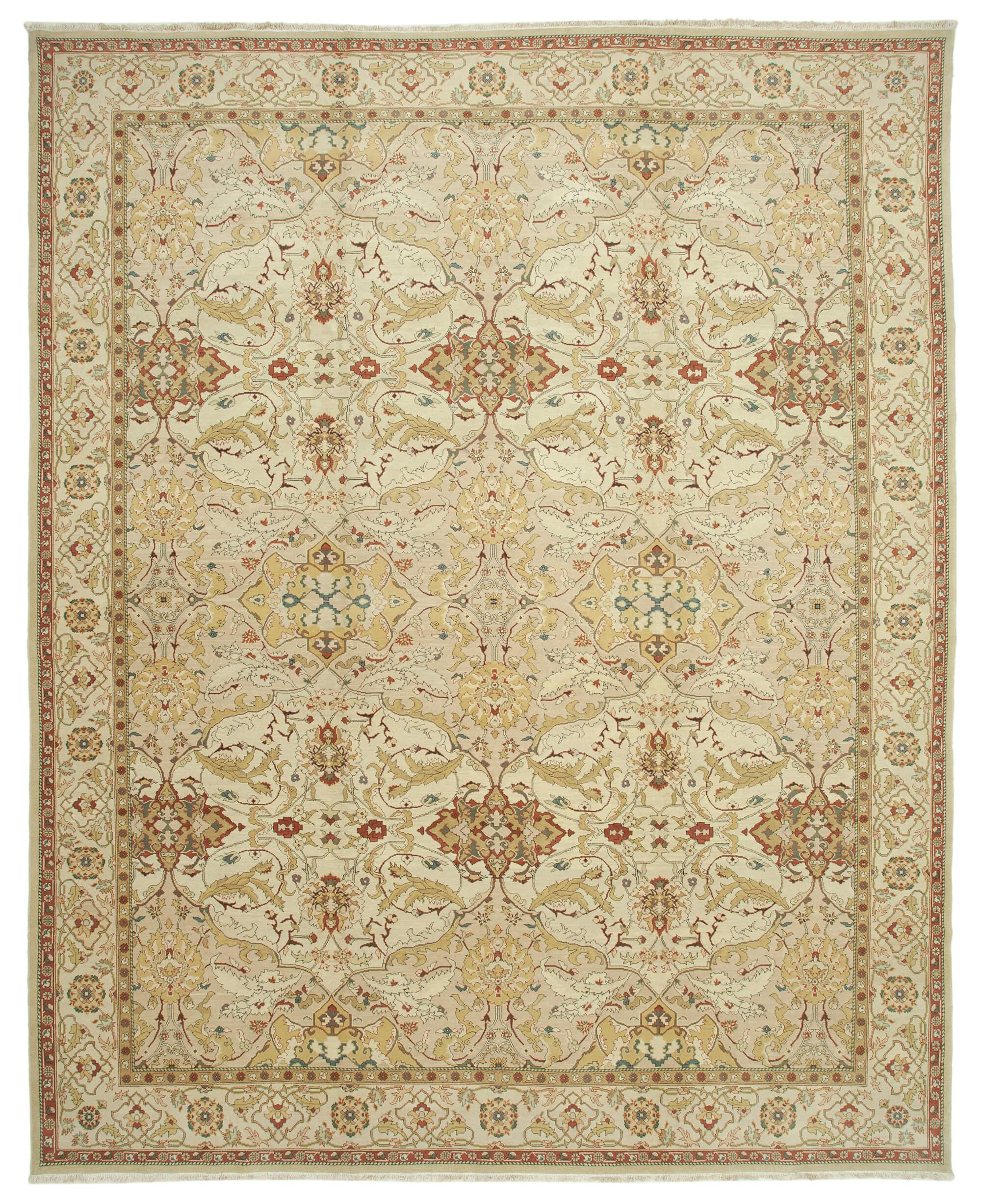 12 x 15 Beige Oushak Rug - 4187