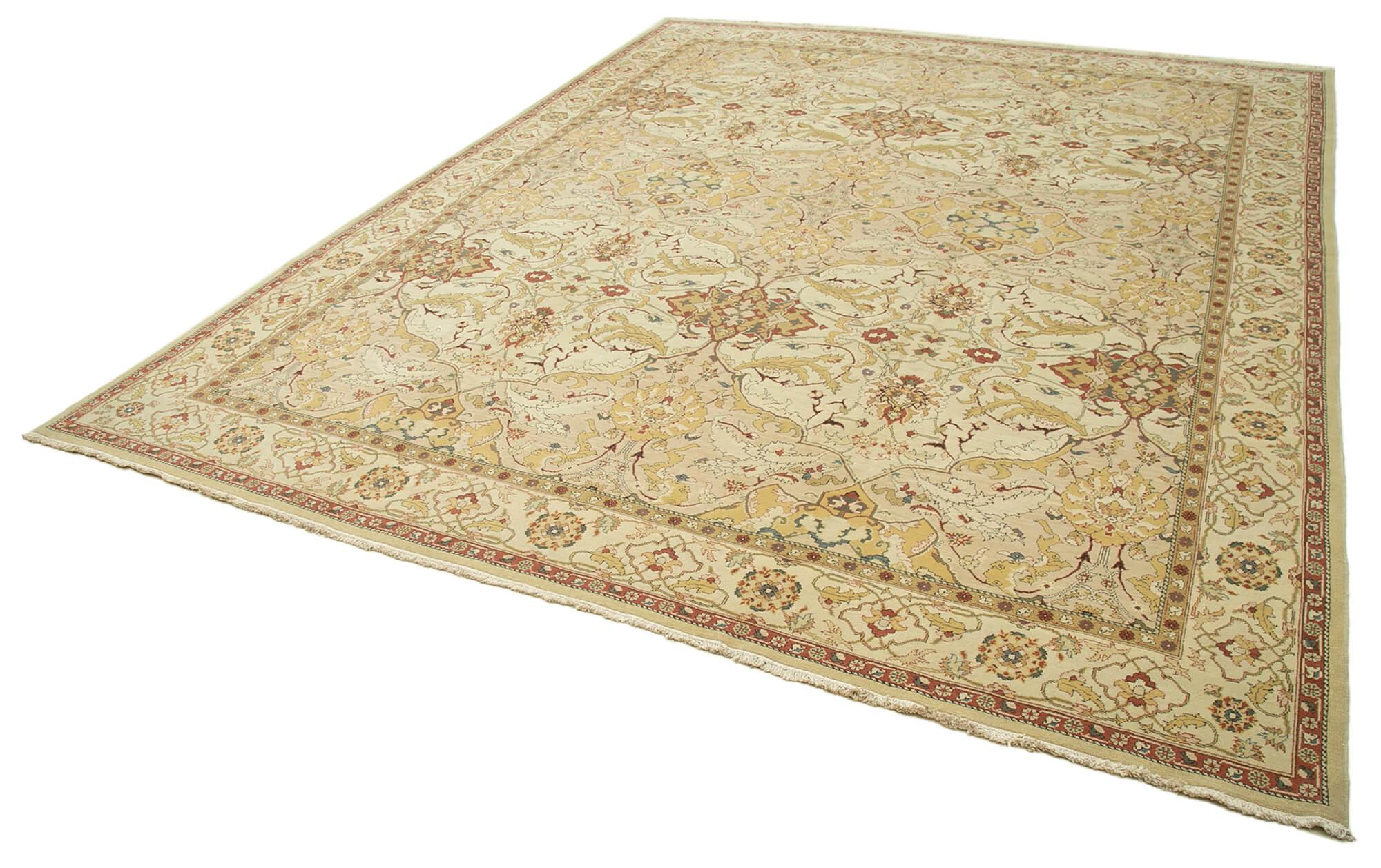 12 x 15 Beige Oushak Rug - 4187