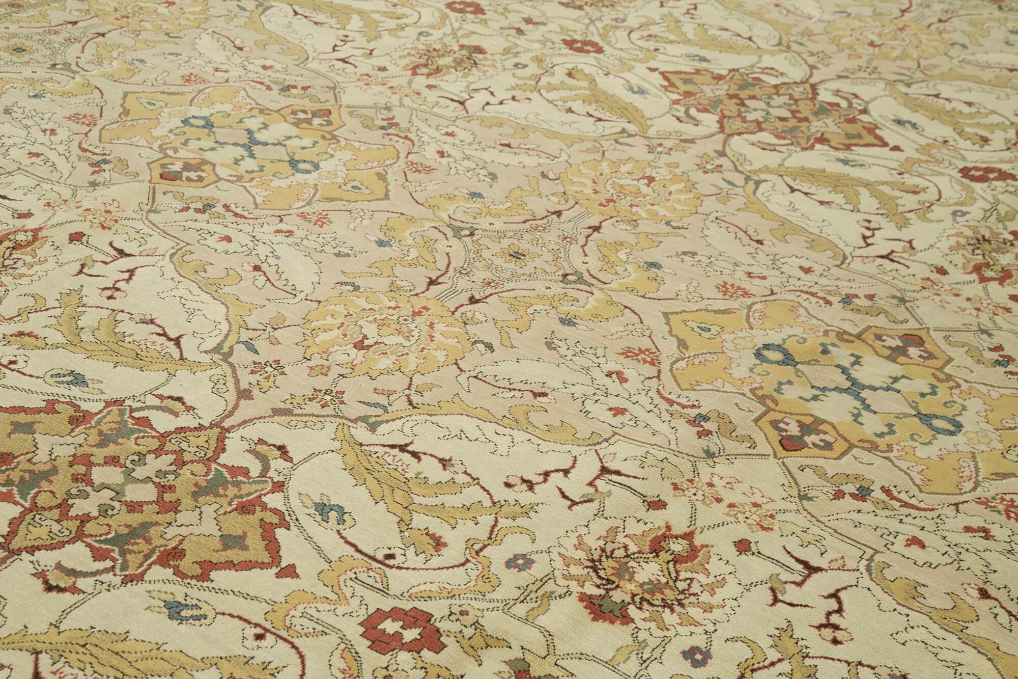 12 x 15 Beige Oushak Rug - 4187