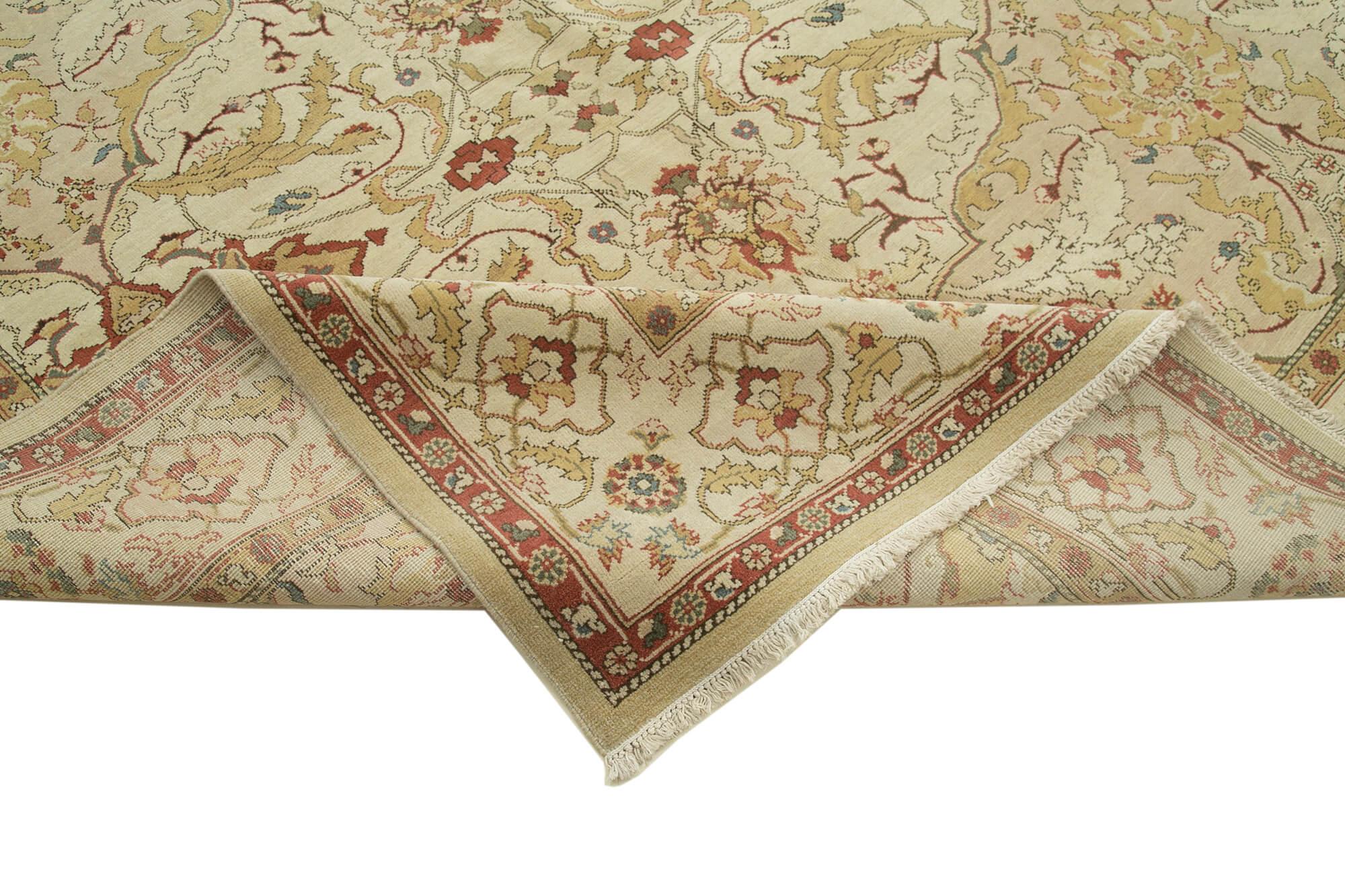 12 x 15 Beige Oushak Rug - 4187