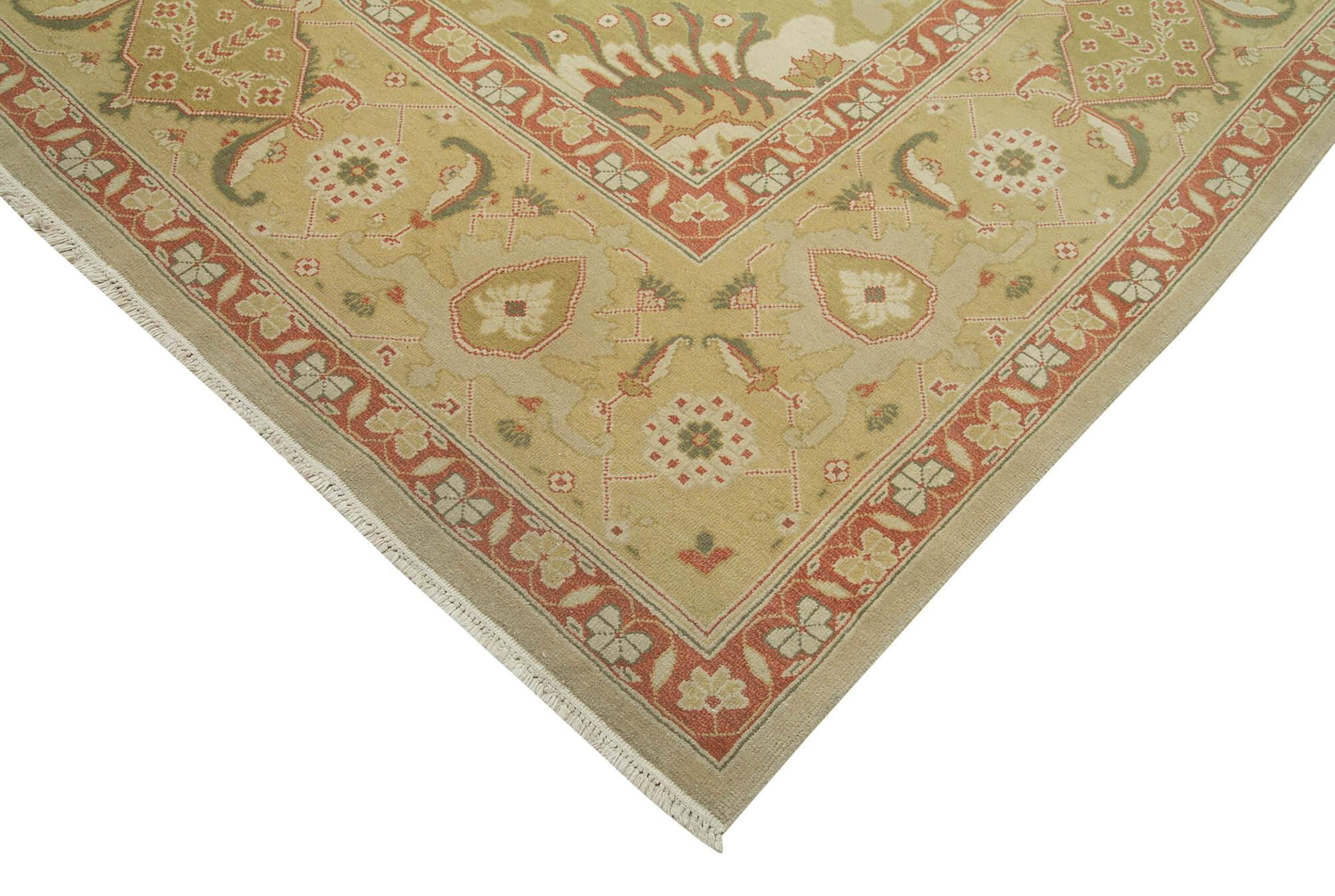 12 x 16 Beige Oushak Rug - 4190