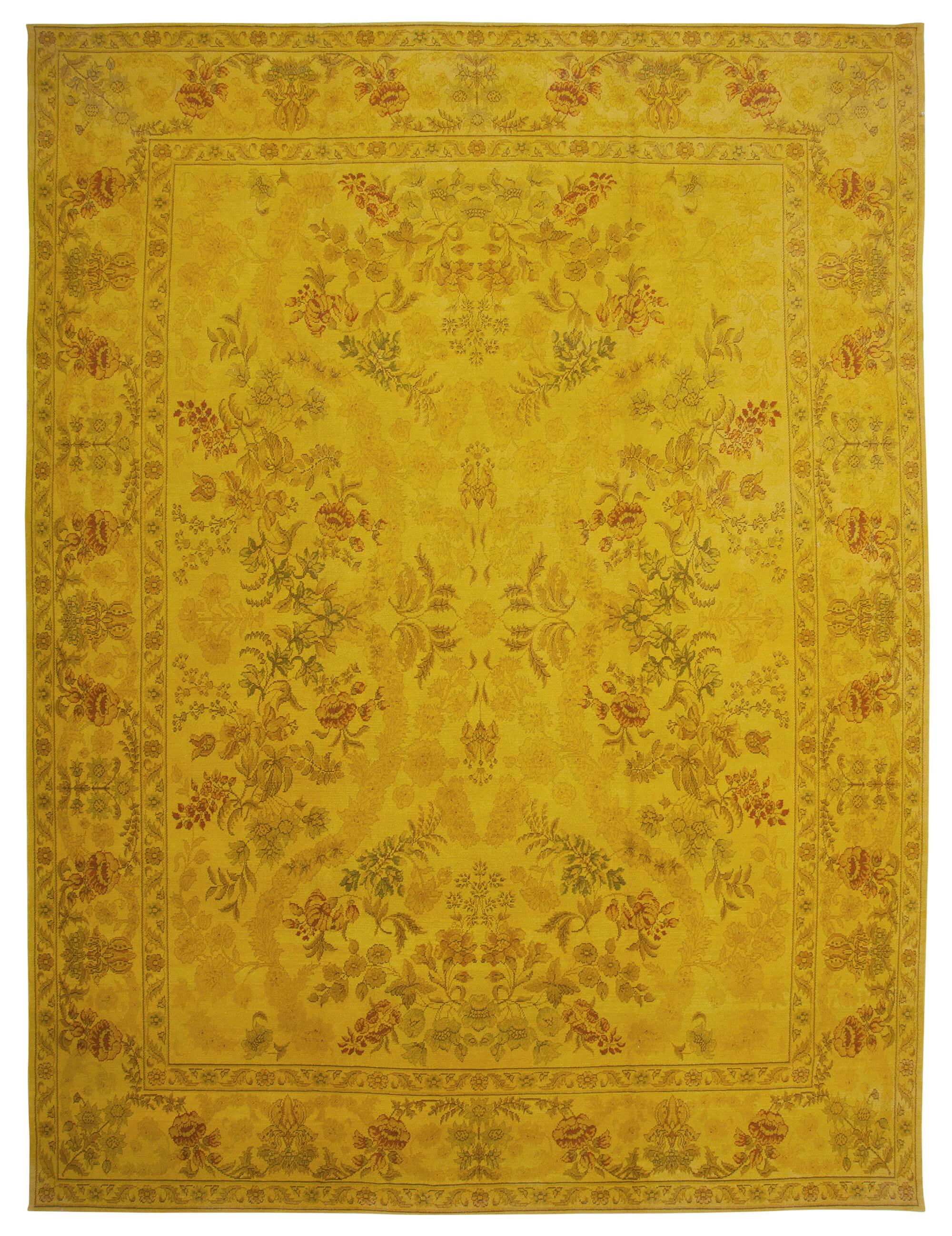 12 x 16 Yellow Oushak Rug - 4192