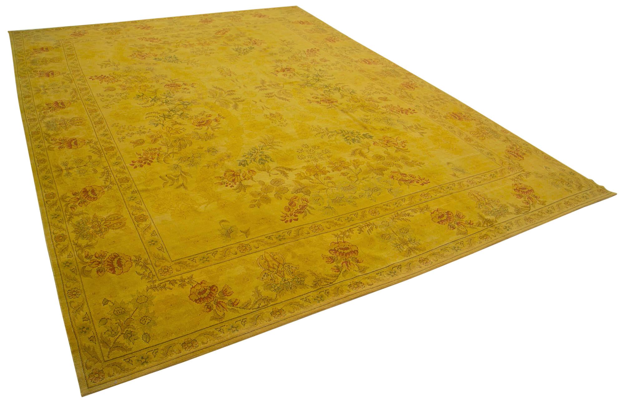 12 x 16 Yellow Oushak Rug - 4192