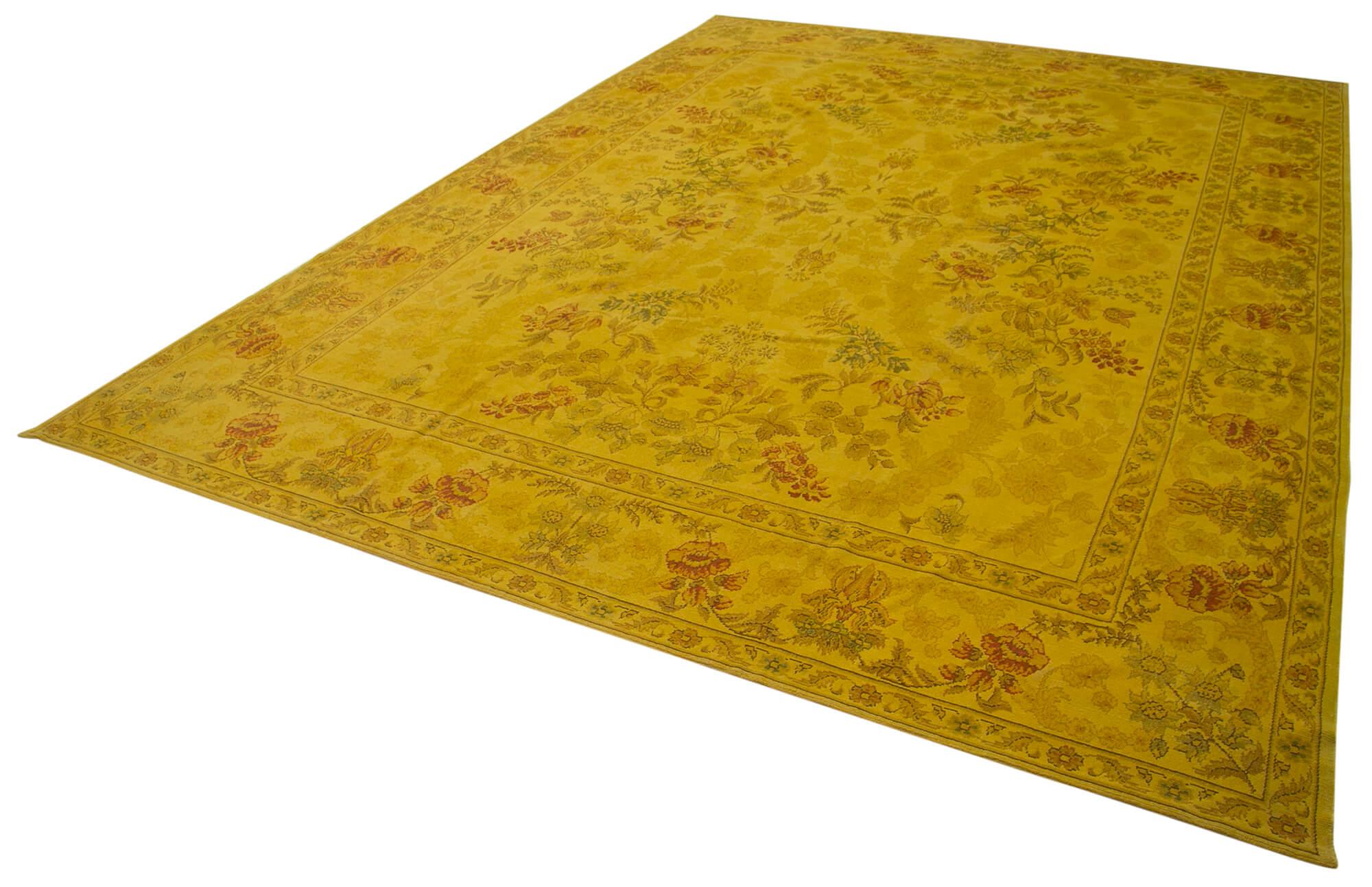 12 x 16 Yellow Oushak Rug - 4192