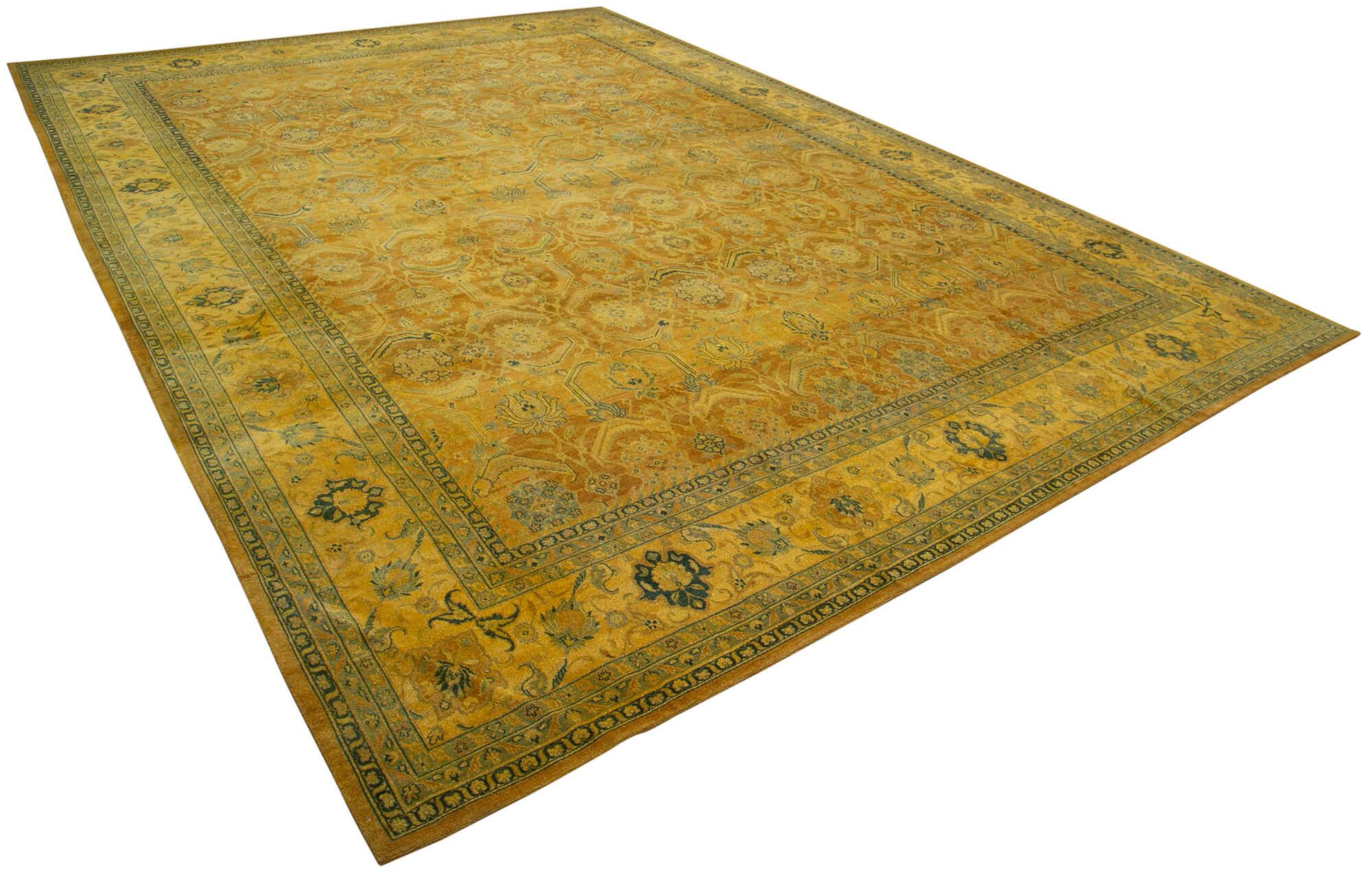 14 x 20 Yellow Oushak Rug - 4197