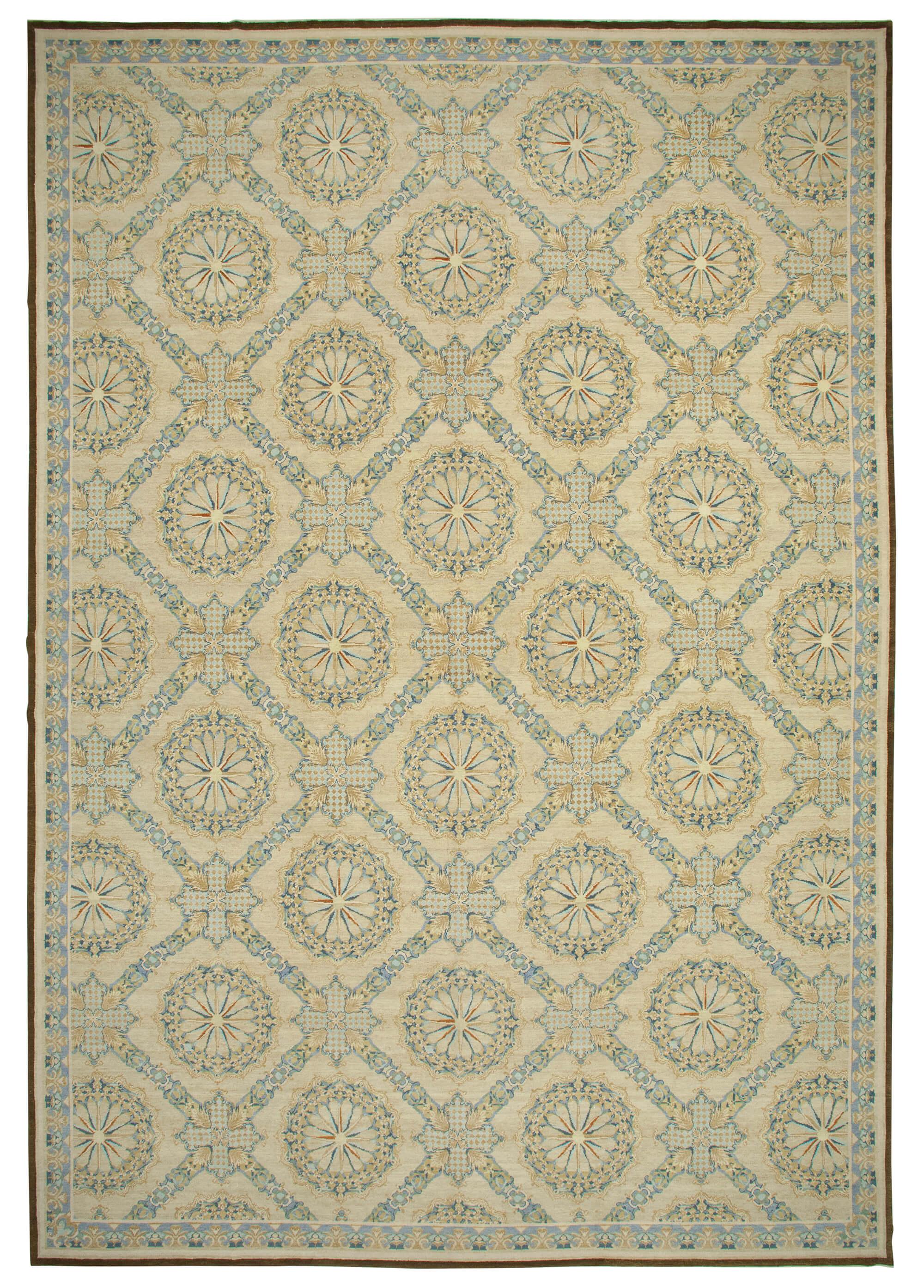 14 x 20 Beige Oushak Rug - 4198