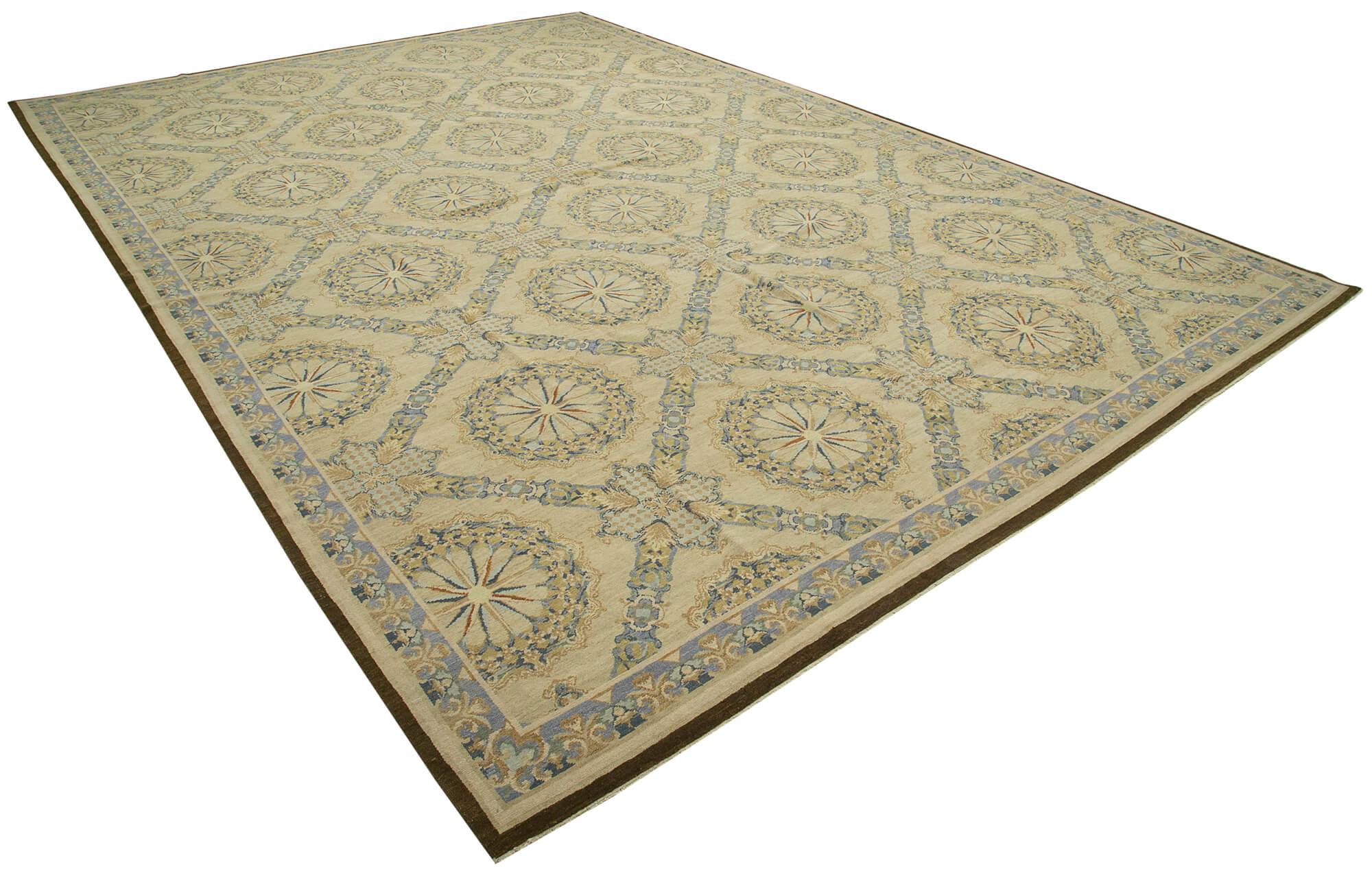 14 x 20 Beige Oushak Rug - 4198