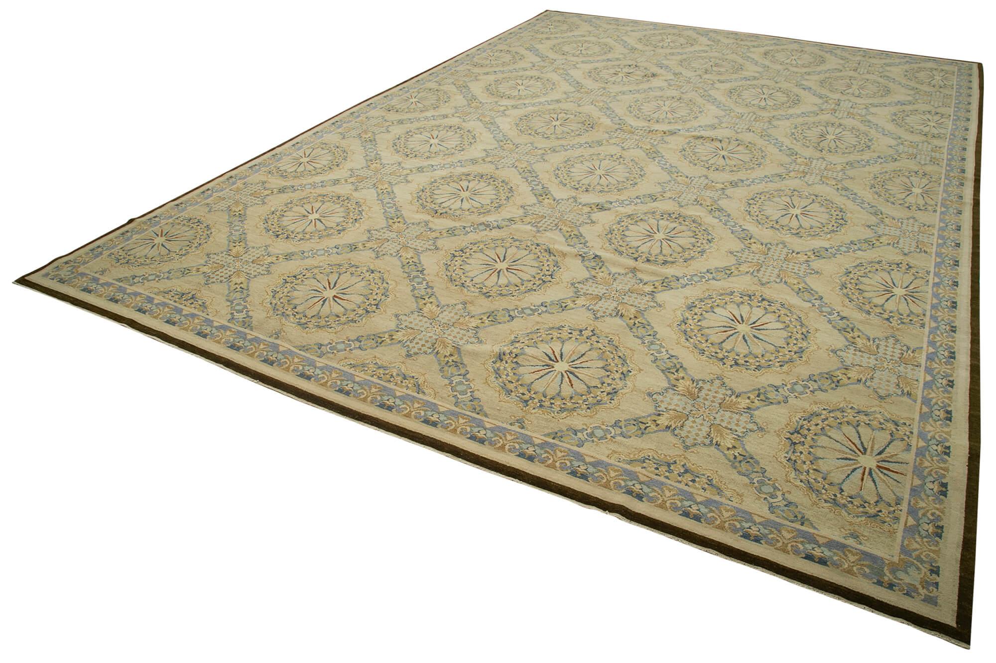 14 x 20 Beige Oushak Rug - 4198