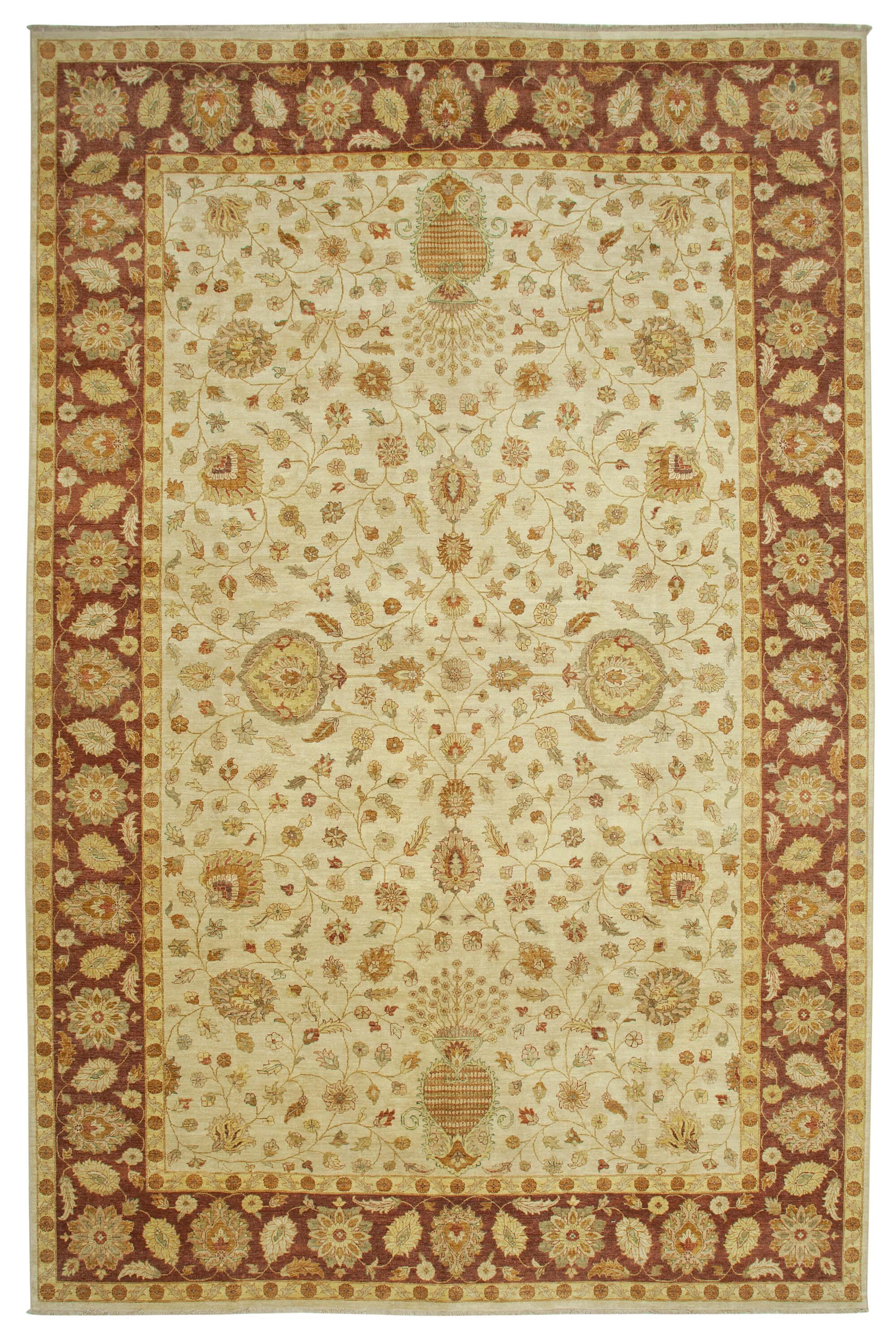 12 x 18 Beige Oushak Rug - 4200