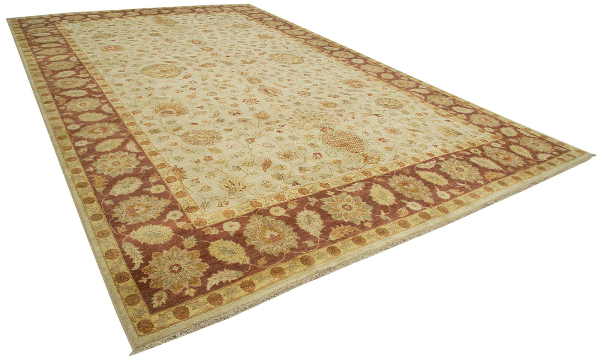 12 x 18 Beige Oushak Rug - 4200